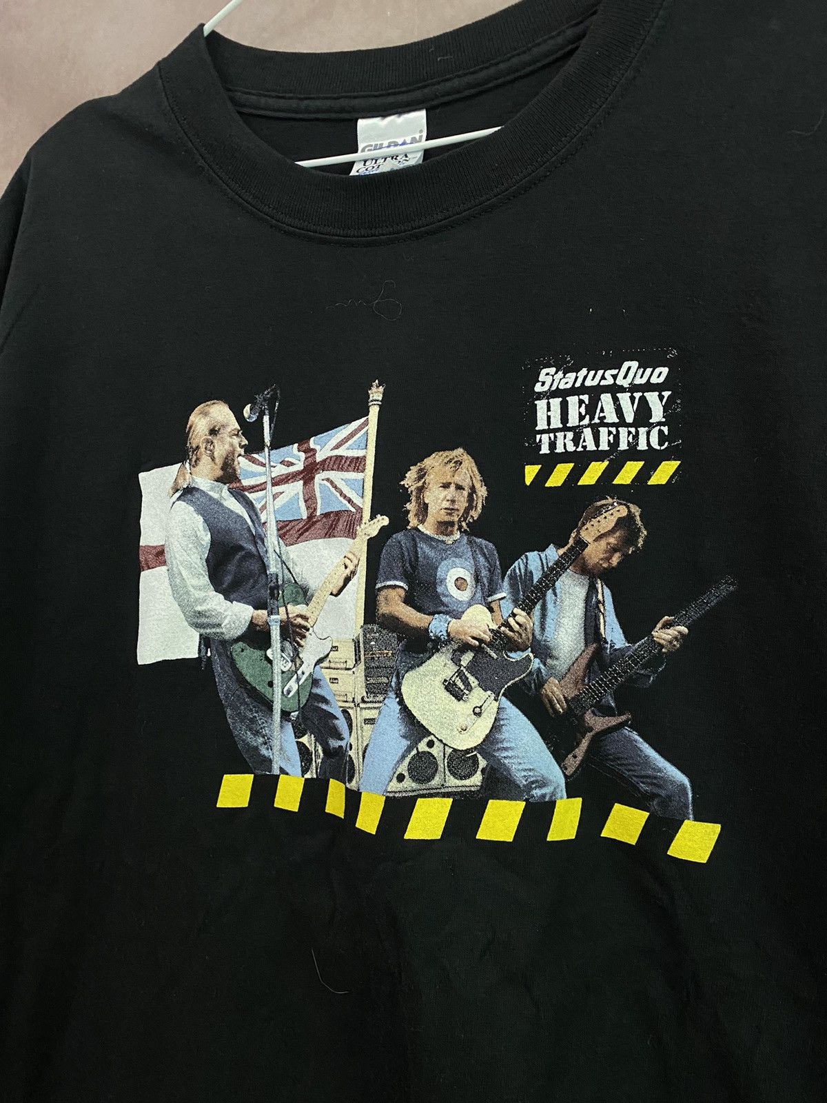 Band Tees Status Quo Memorabilia Original Heavy Traffic Tour 2003 Size US XL / EU 56 / 4 - 2 Thumbnail