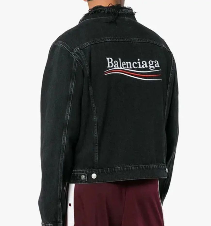 Balenciaga Balenciaga Cola Jacket Black Grey Cowboy Jacket Size 48 Size US M / EU 48-50 / 2 - 1 Thumbnail