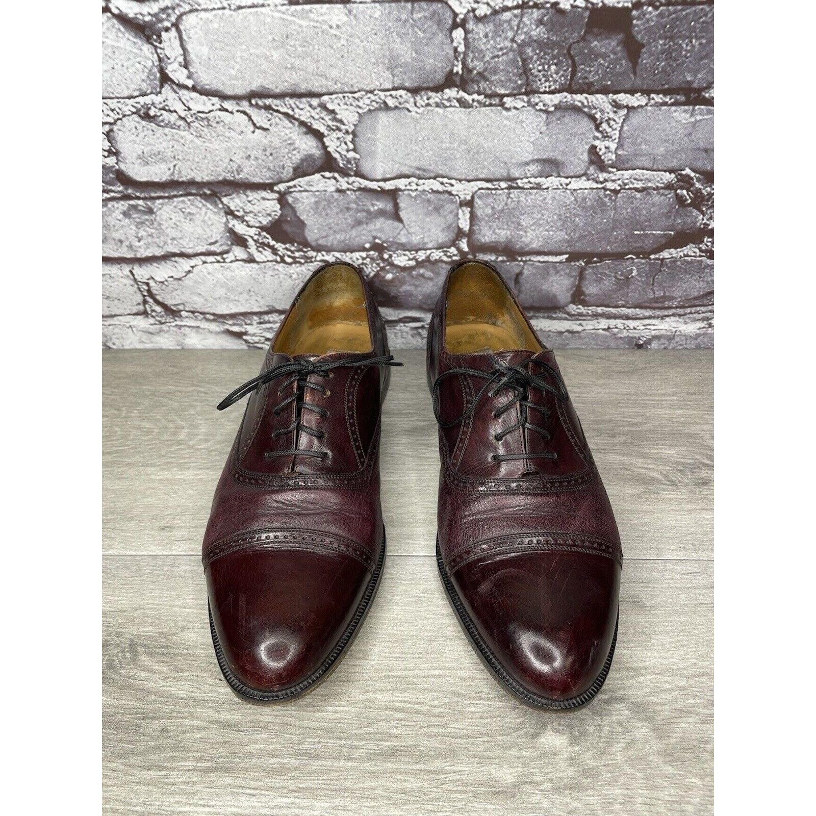 Mezlan Mezlan FLORENCE Purple Cordovan Cap Toe Oxford Dress Shoes M Size US 9.5 / EU 42-43 - 21 Thumbnail