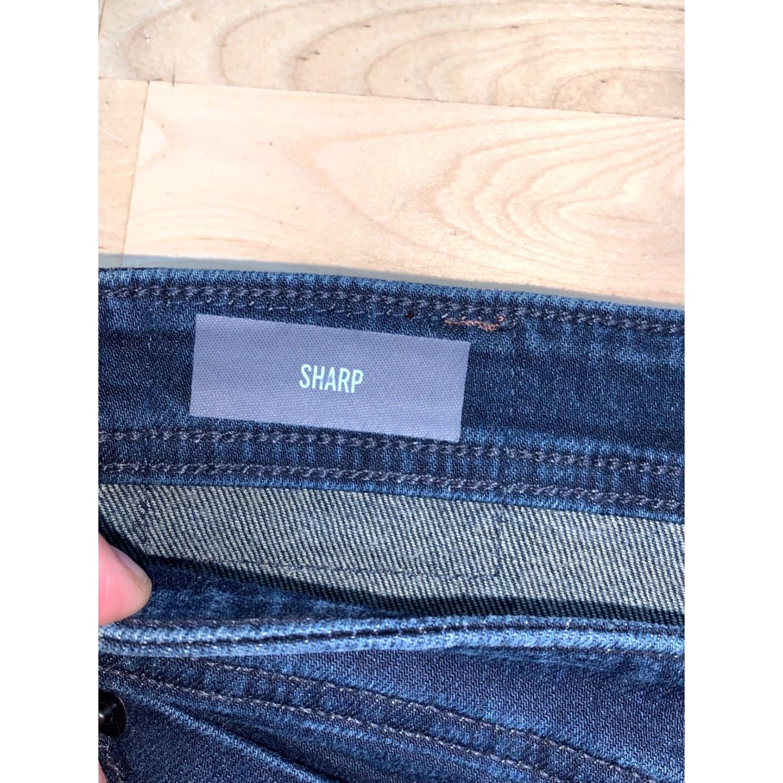 Denime Revtown Jeans Mens 31x31 Denim Blue Dark Wash Regular Tapered 31 Inseam Comfort Pockets Stretch Vintage No #8754 Size US 31 - 4 Thumbnail