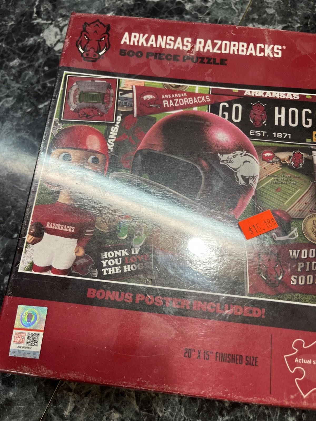 Other ARKANSAS RAZORBACKS NCAA FOOTBALL TEAM PUZZLE 500 PIECES NEW Size ONE SIZE - 1 Thumbnail
