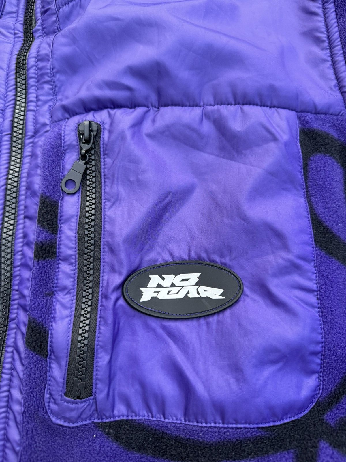 Japanese Brand × No Fear × Vintage No Fear zip polar jacket sherpa logo vintage rap skate y2k Size US XL / EU 56 / 4 - 4 Thumbnail