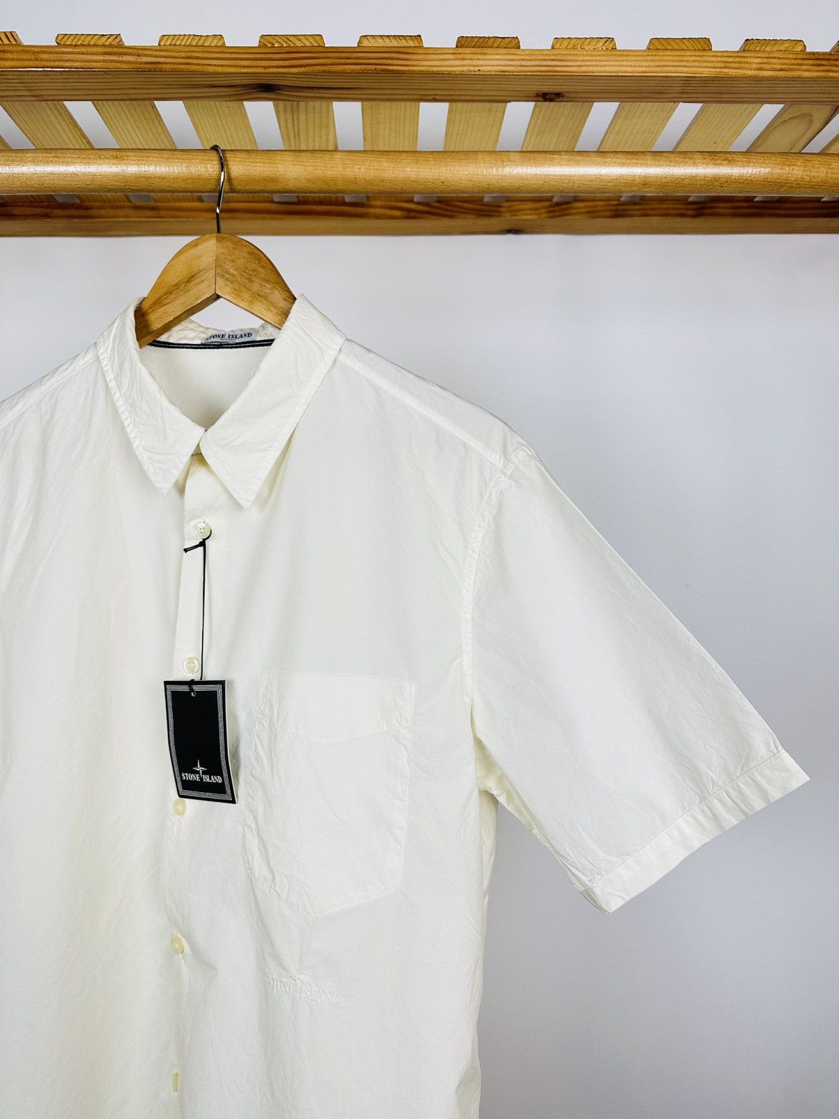 Stone Island Vintage 2008 Stone Island Shirt Button Up Short Sleeve Size US XL / EU 56 / 4 - 2 Thumbnail