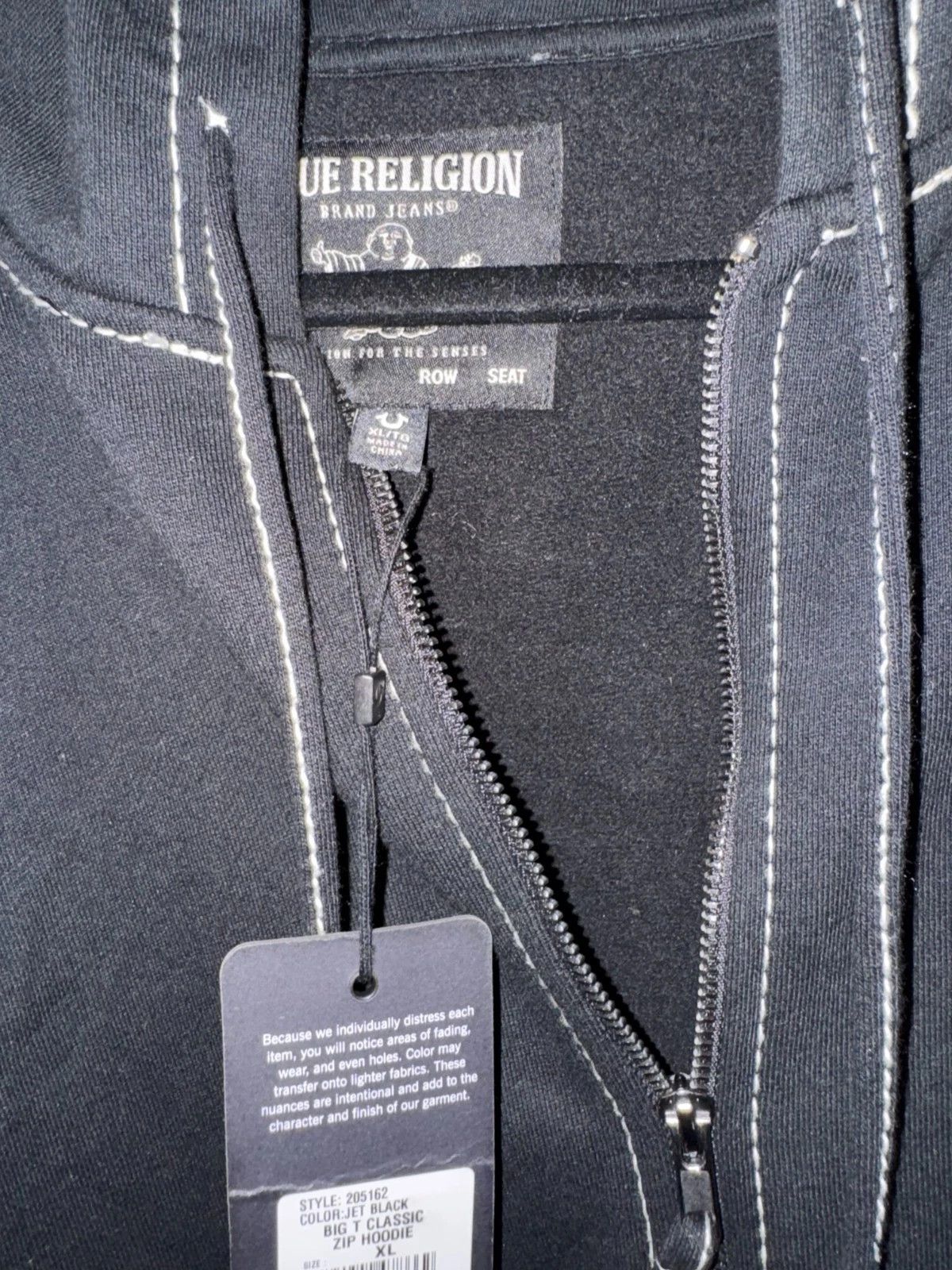 True Religion True Religion Big T Zip Hoodie Black XL Buddha NWT Size XL / US 12-14 / IT 48-50 - 4 Thumbnail