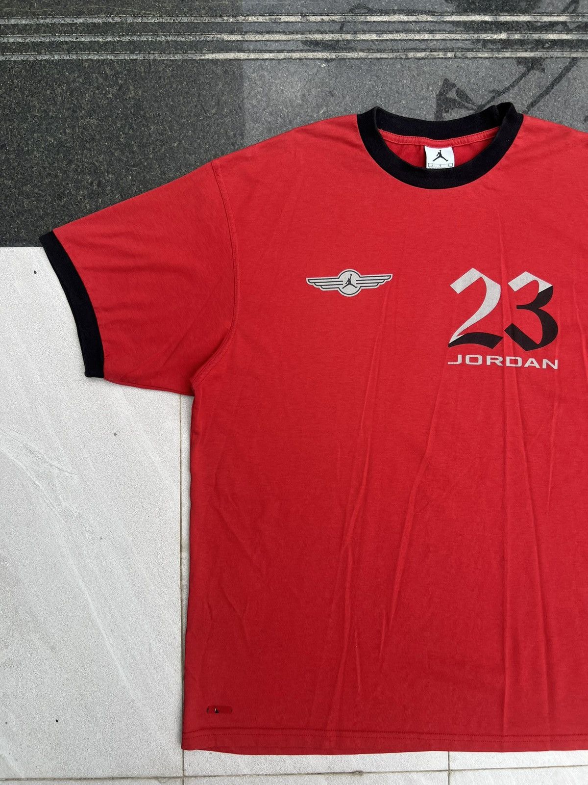 Nike × Vintage 90s Nike Jordan Vintage Y2K Oversized Retro Tee T-Shirt Size US L / EU 52-54 / 3 - 2 Thumbnail