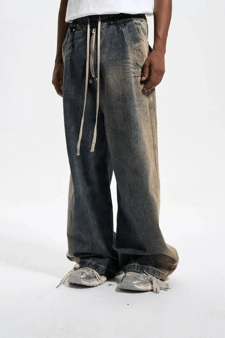 Japanese Brand × Jean Baggy Washed Zipper Gradient Vintage Denim Jeans Size US 32 / EU 48 - 4 Thumbnail