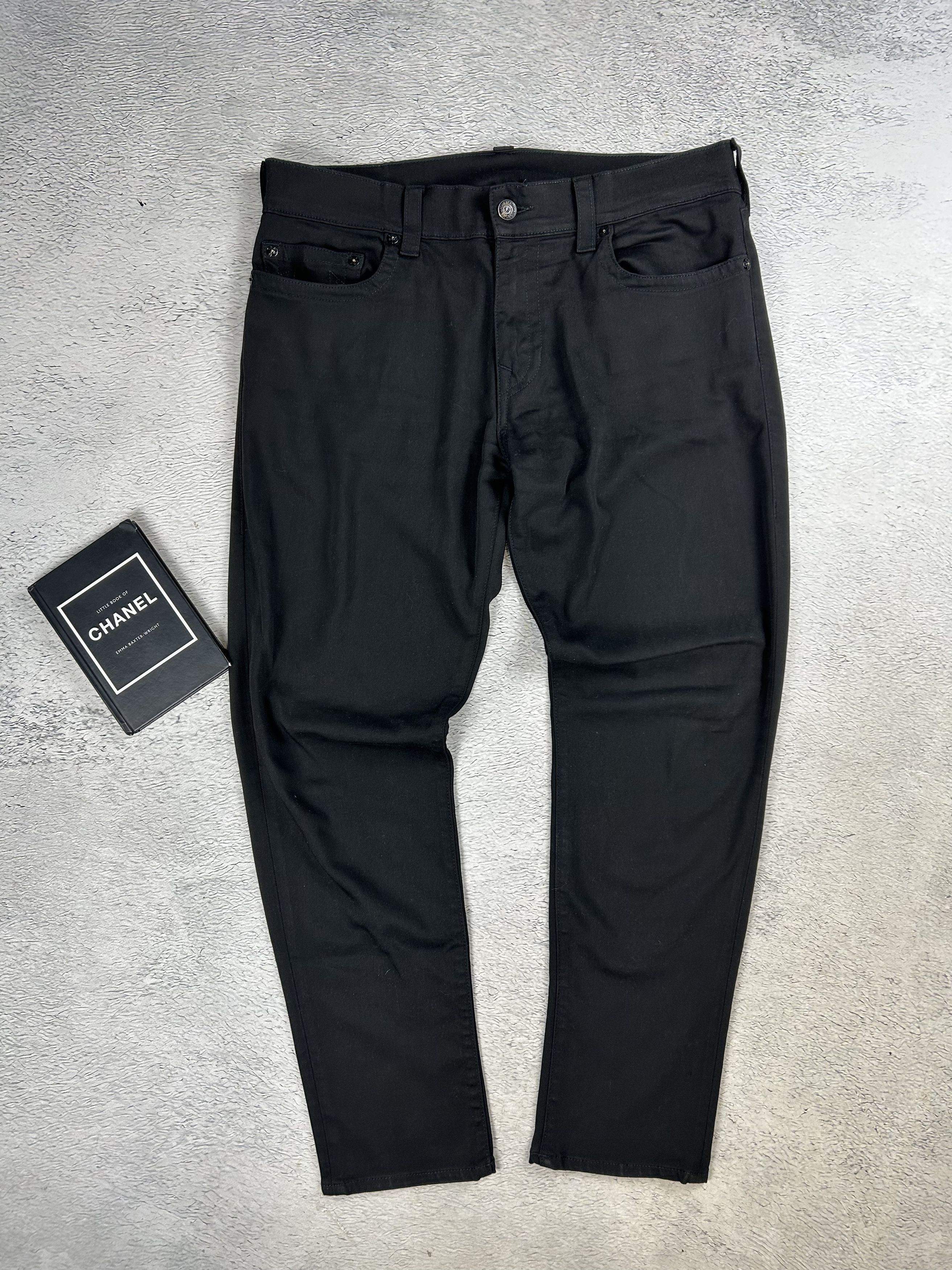 True Religion × Vintage True Religion Rocco Jeans Relaxed Skinny Black Oldmoney USA Size US 38 / EU 54 - 4 Thumbnail