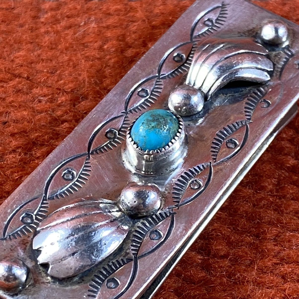 Kapital × Vintage Vtg Navajo JM Haley Sterling Silver Turquoise Money Clip Size ONE SIZE - 6 Thumbnail