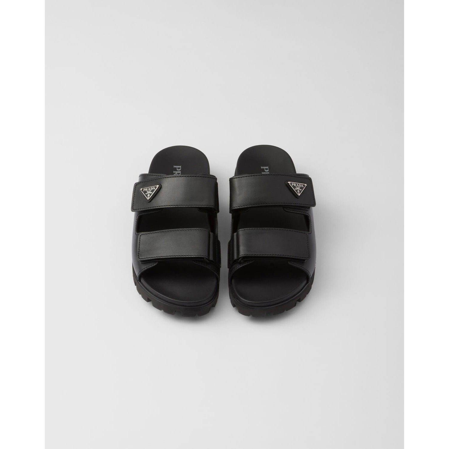Prada PRADA $1100 Black Leather Strap Sandals New And Authentic (M Size US 13 / EU 46 - 3 Thumbnail