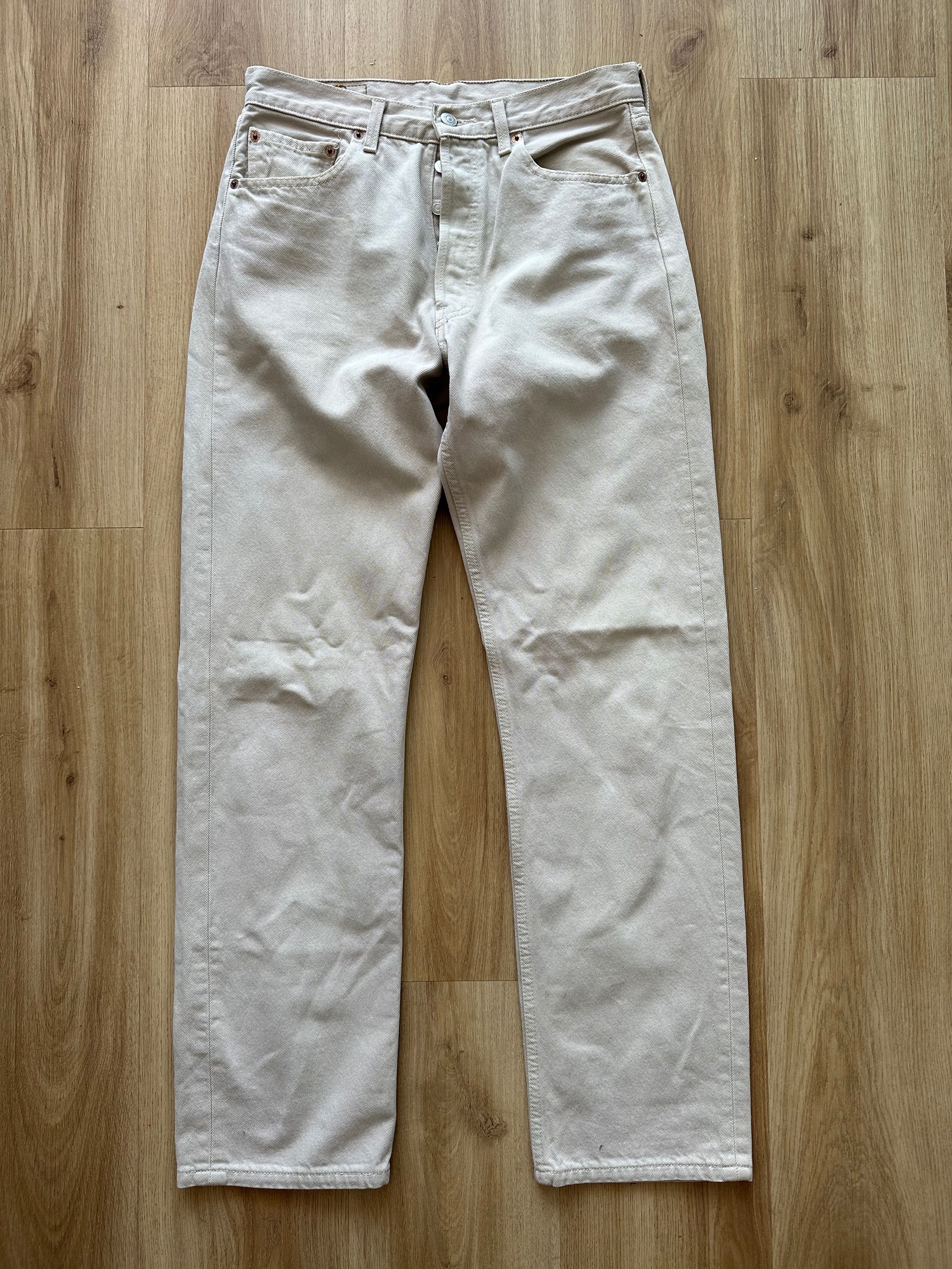 Levi's 90's Levi's 501 Red Rab vintage denim ivory jeans pants Size US 31 - 10 Thumbnail