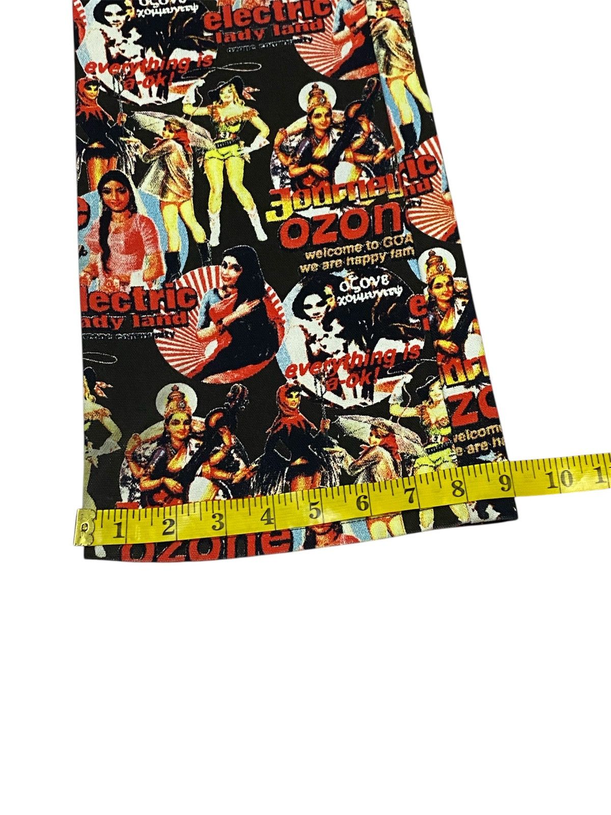 Vintage 💃90s Ozone Communituly Tokyo Cowgirls Printed Bootcut Jeans Size US 28 / EU 44 - 21 Thumbnail