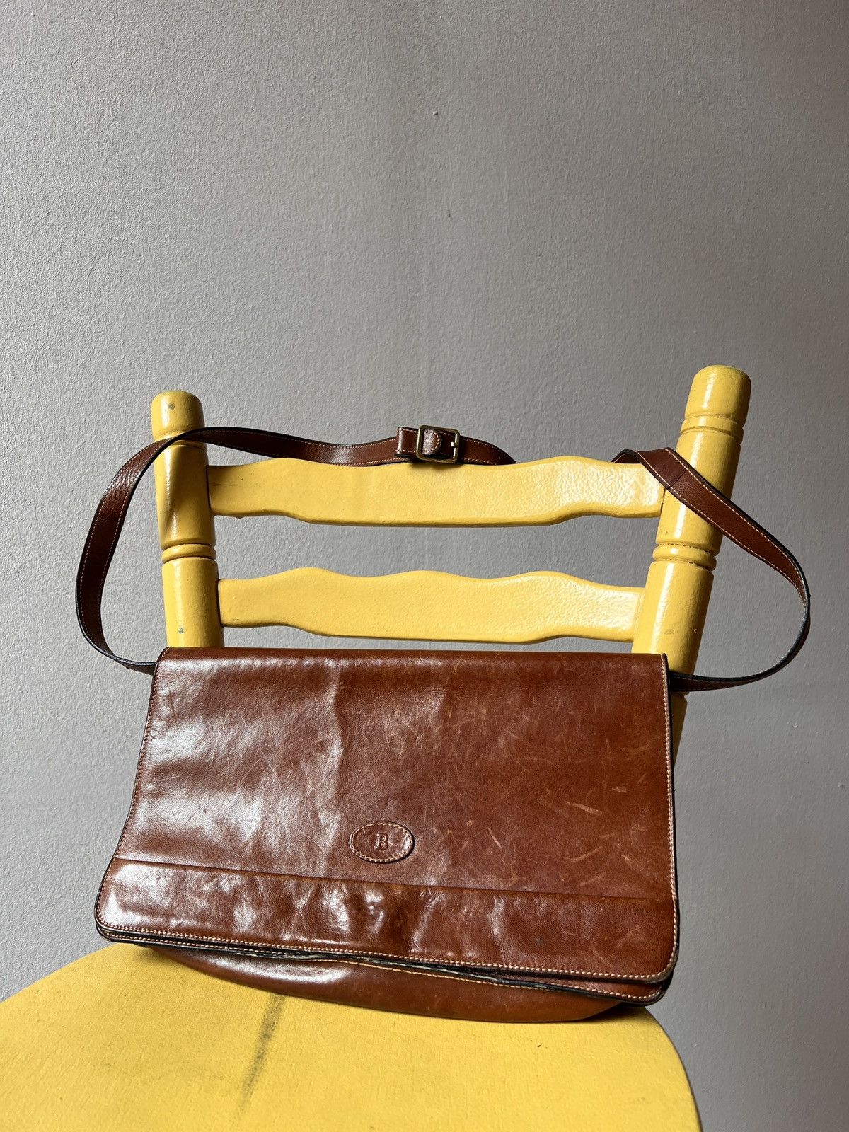 Bally Vintage Bally Brown Leather Shoulder Bag Size ONE SIZE - 11 Thumbnail