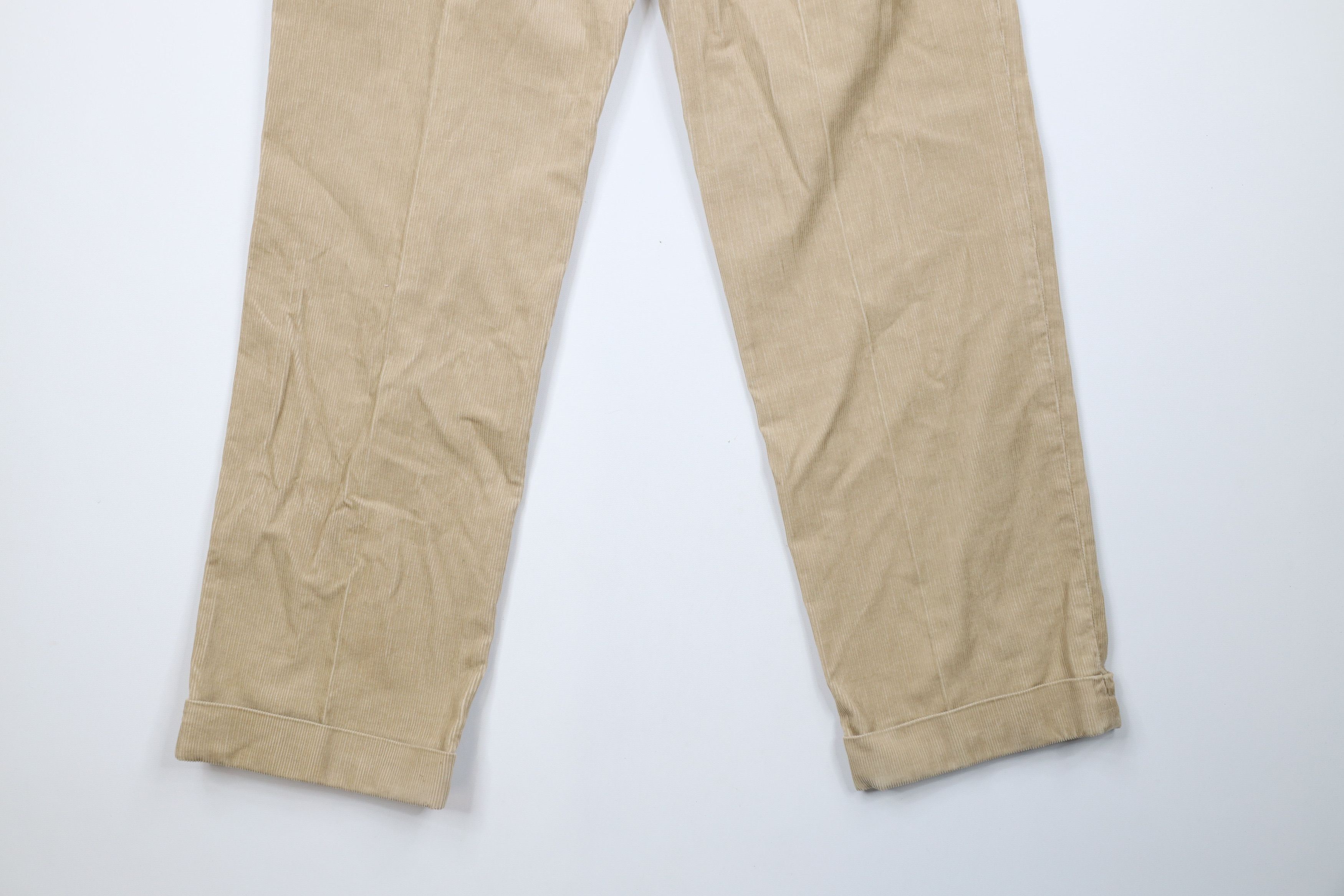 Ralph Lauren × Vintage Vintage 90s Ralph Lauren Cuffed Pleated Corduroy Pants Size US 31 - 14 Thumbnail