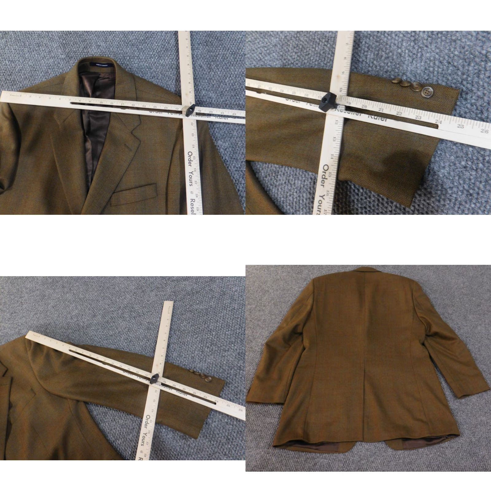 Chaps VINTAGE Chaps Ralph Lauren blazer / coat Wool 42L Mens Brown Two-Button Geometric Tweed Regular Peak Lapel 90s Classic Jacket Thick Wool Size 42R - 8 Thumbnail