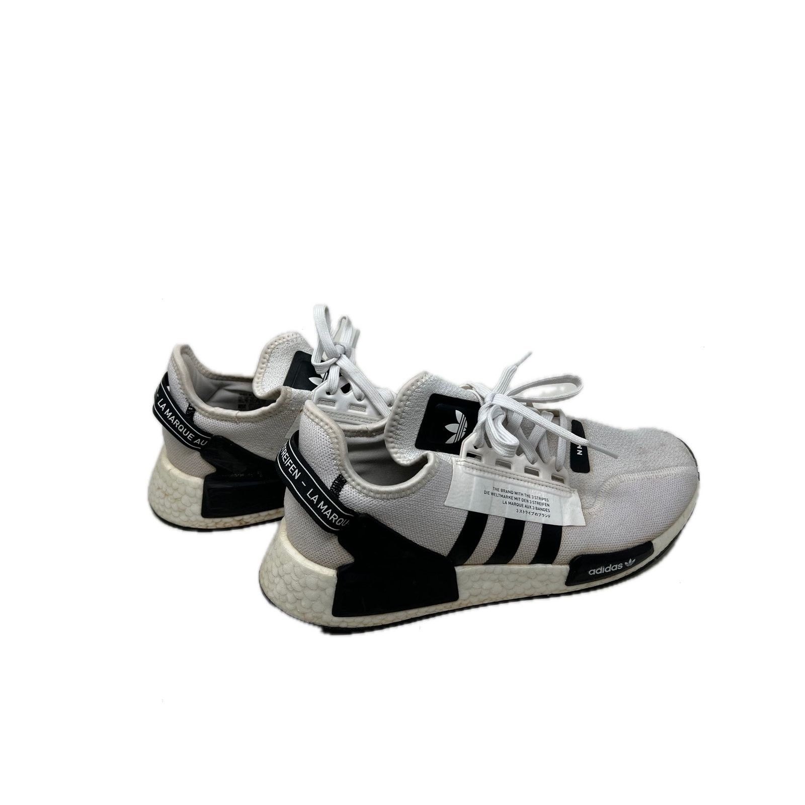 Adidas adidas NMD R1 V2 White Black Stripes Mens 10.5 Size US 11.5 / EU 44-45 - 3 Thumbnail