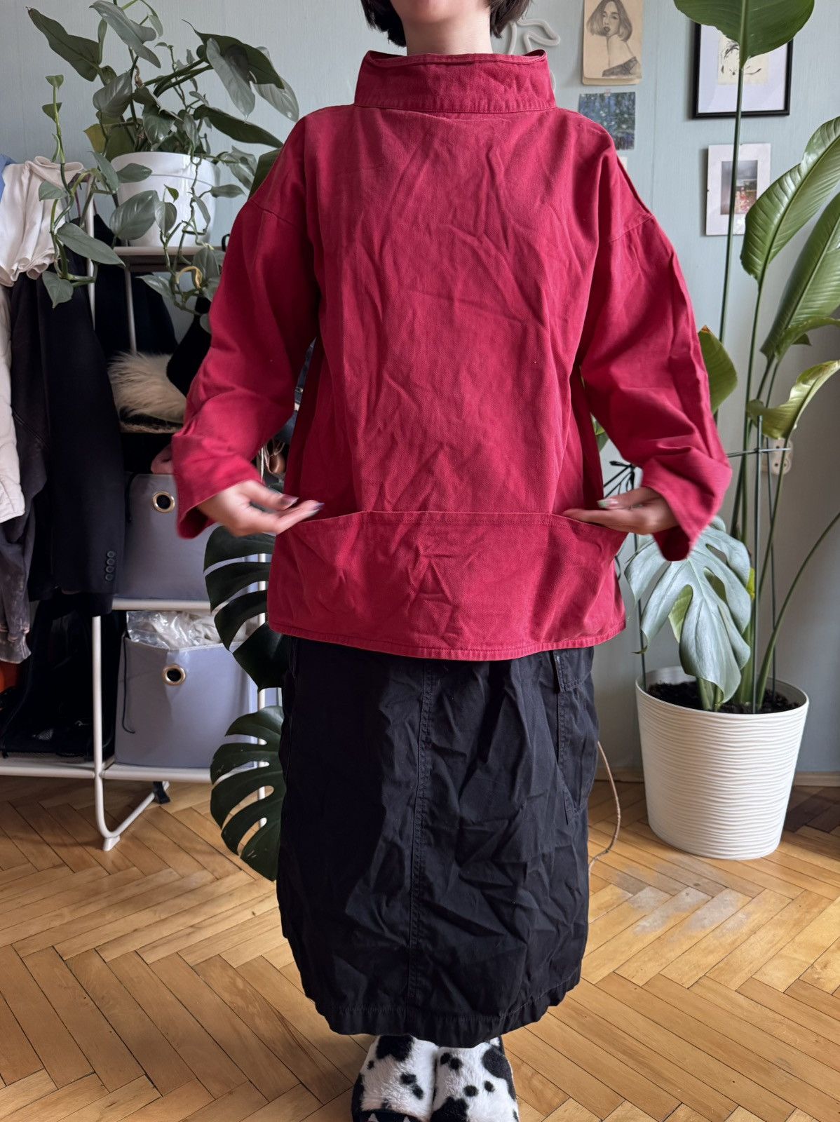 Vintage Vintage 70s Antony Sheppard Moleskin Smock Fisherman Shirt Size US M / EU 48-50 / 2 - 8 Thumbnail