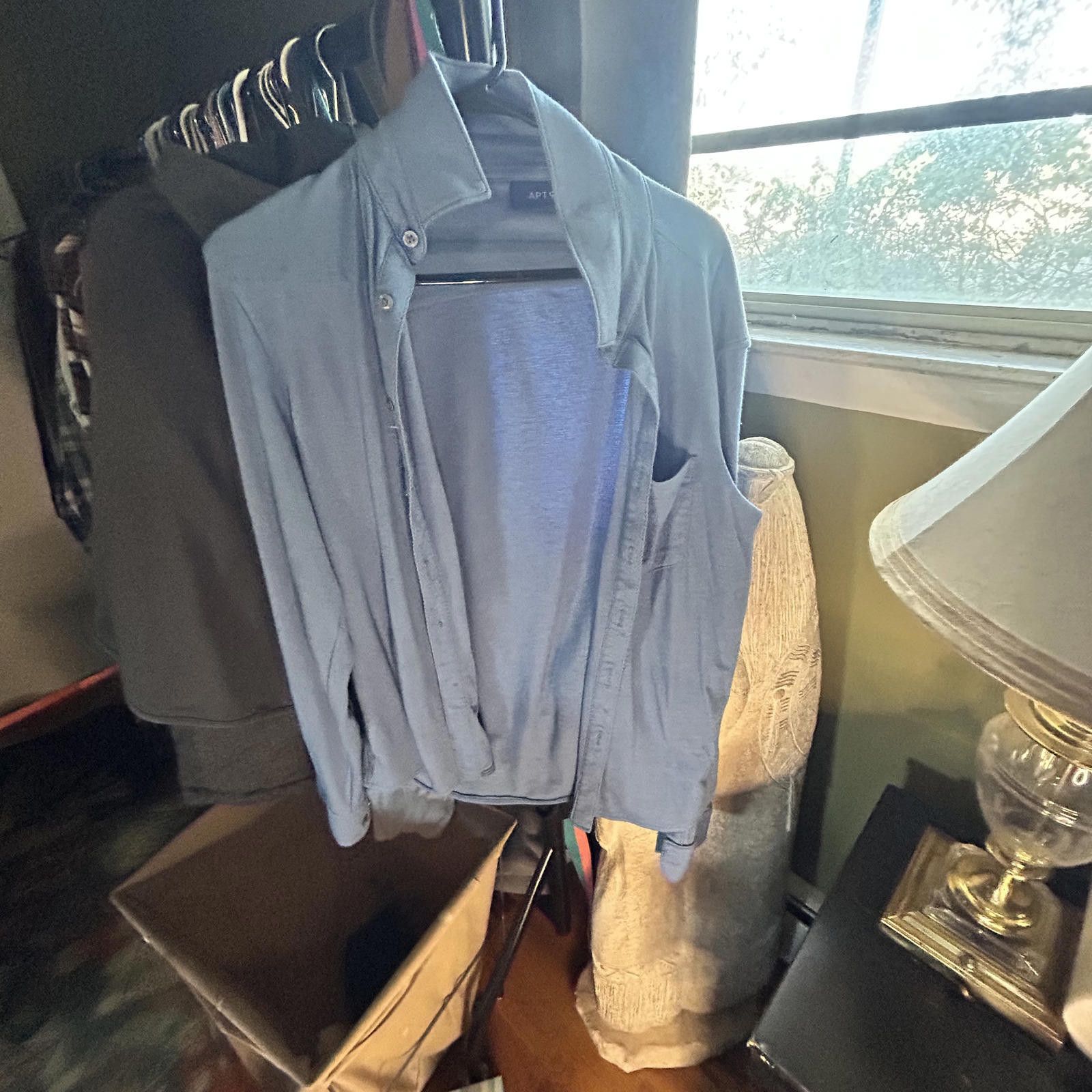 Apt. 9 APT.9 Men's Light Blue Button-Up Shirt - Medium Size US M / EU 48-50 / 2 - 1 Thumbnail