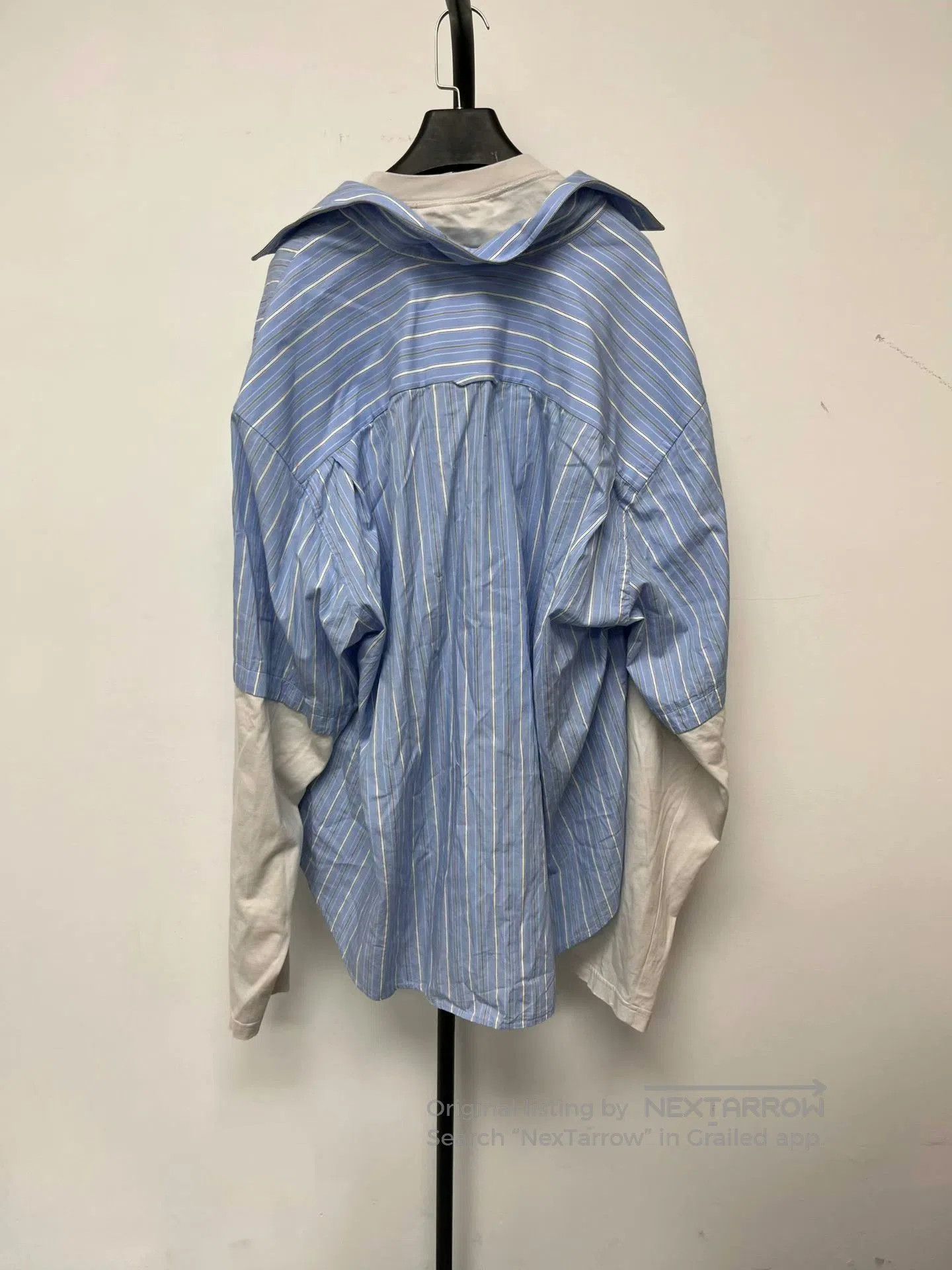 Balenciaga Balenciaga Color-Blocked Striped Lapel Shirt Men. Size US XL / EU 56 / 4 - 2 Thumbnail