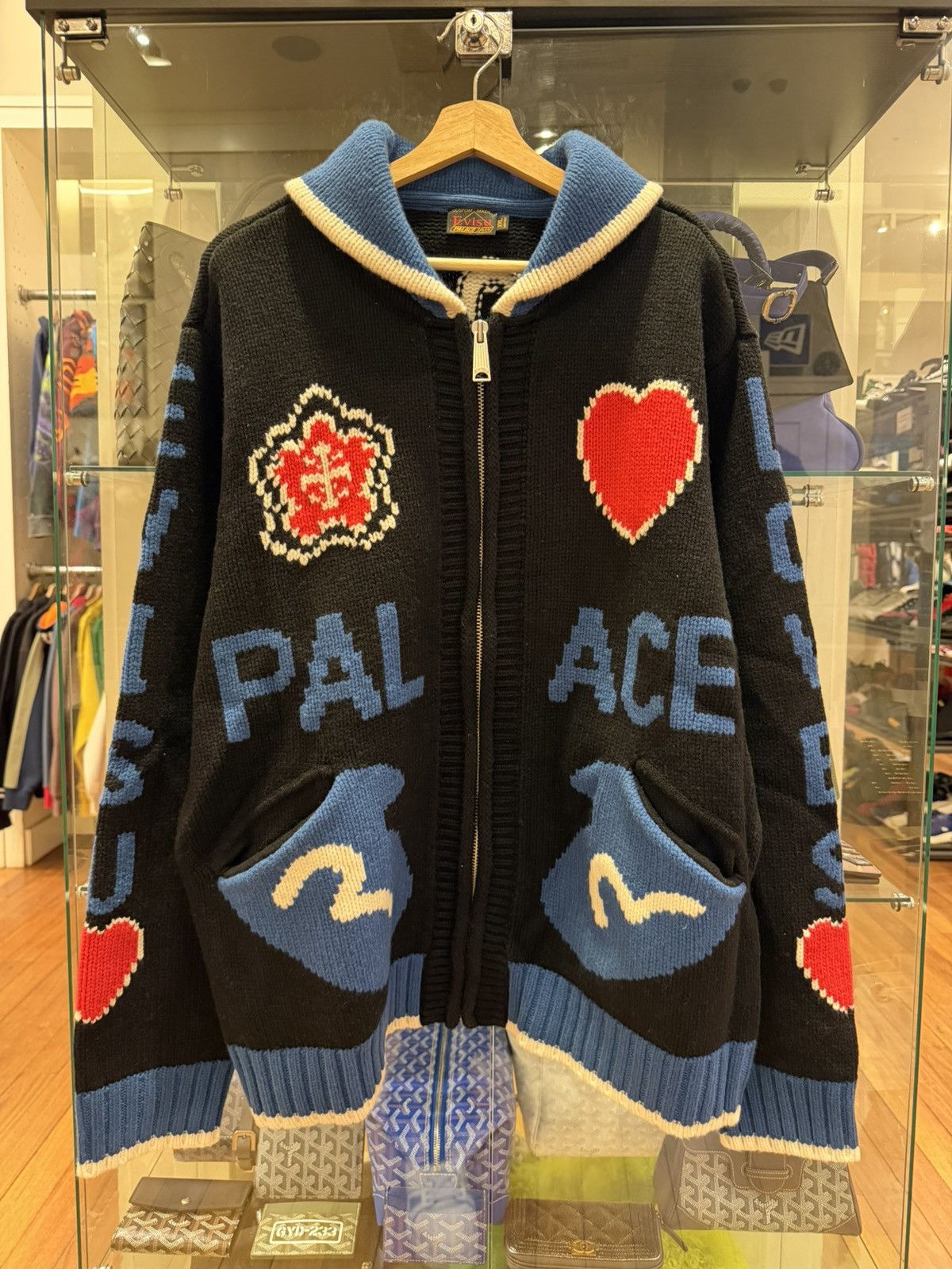 Evisu × Palace Palace Evisu Zip Up Knit Sweater Size US XXL / EU 58 / 5 - 1 Thumbnail
