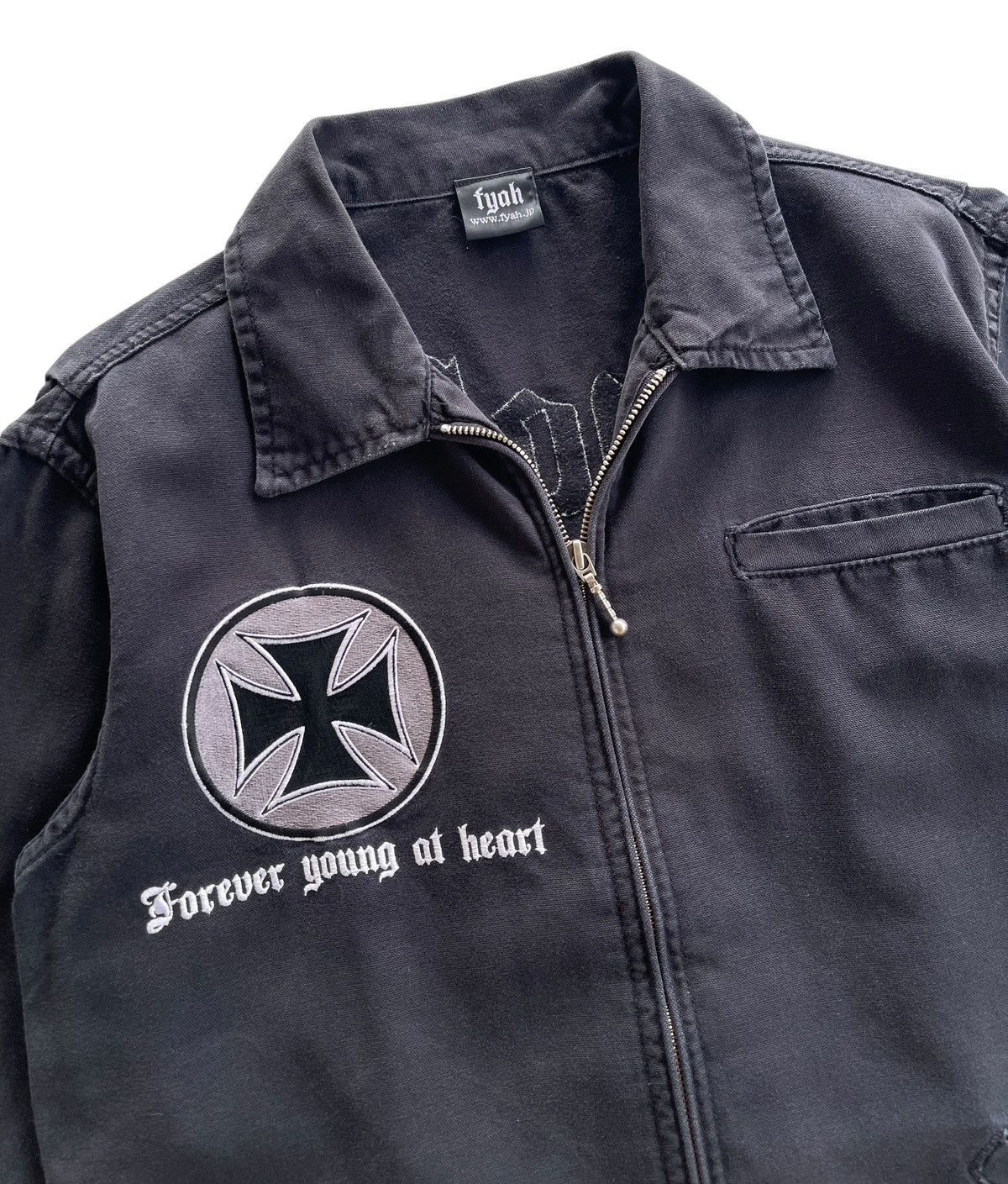 Japanese Brand FYAH Choppers Workers Sunfaded Jacket Size US S / EU 44-46 / 1 - 2 Thumbnail