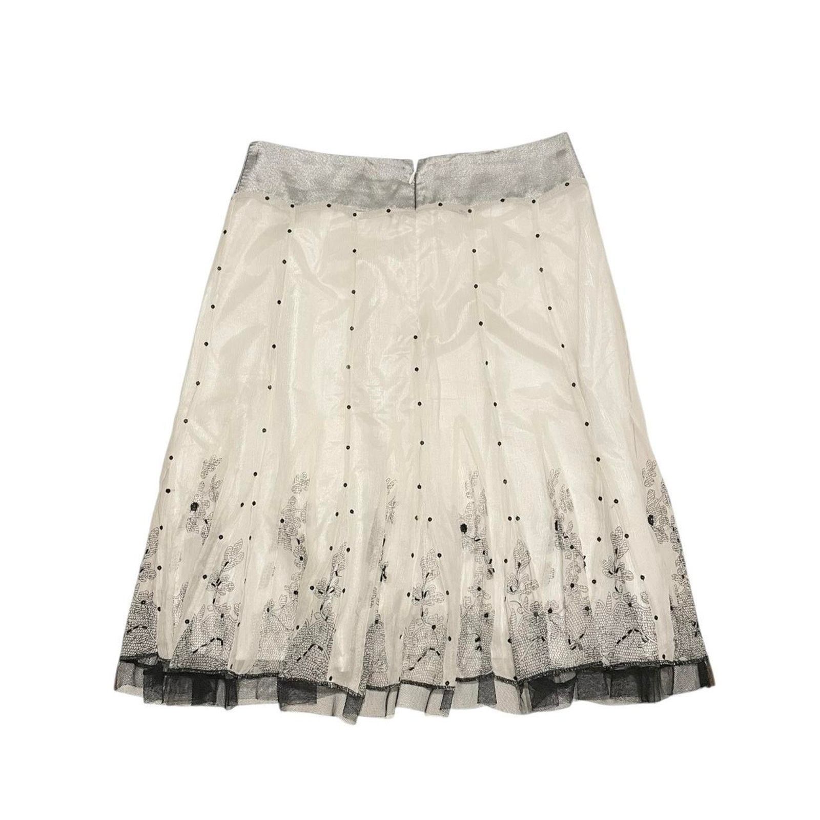 Forever 21 VTG Y2K fairy goth Forever 21 polka dot silk midi skirt Size 26" / US 2 / IT 38 - 2 Thumbnail