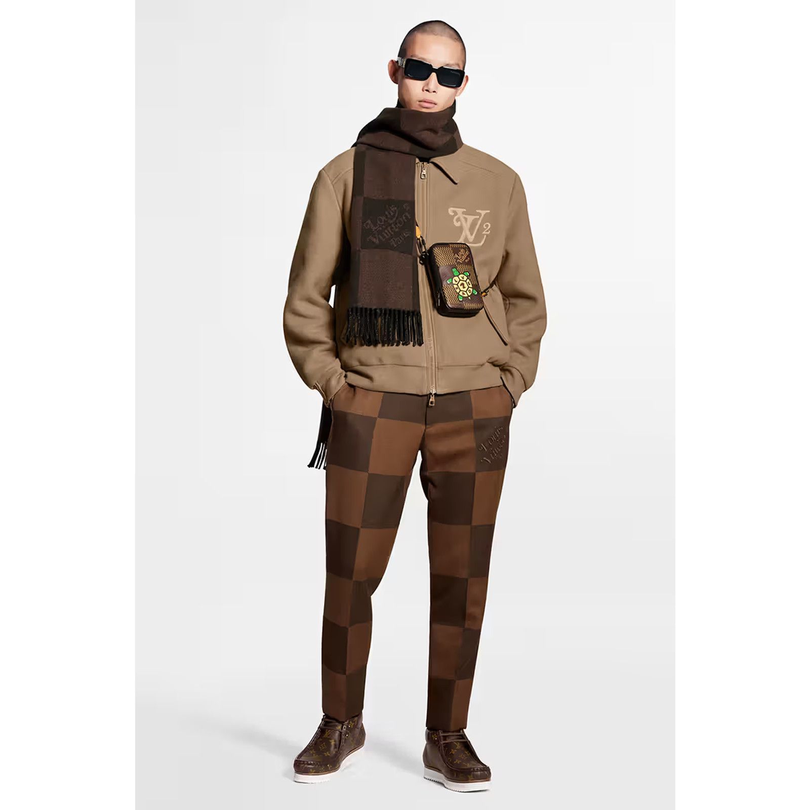Louis Vuitton Louis Vuitton Nigo Damier Bomber Camel Beige Brown Jacket 48 Size US M / EU 48-50 / 2 - 5 Thumbnail