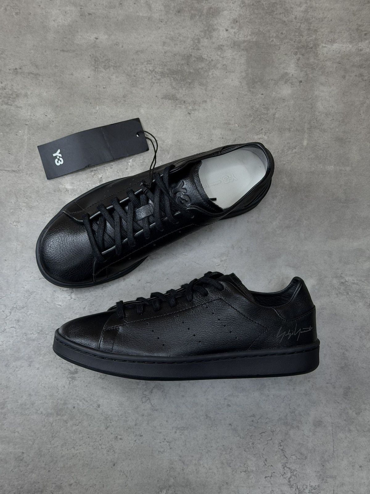 Y-3 Adidas Y-3 Stan Smith Triple Black Size US 7 Size US 7 / EU 40 - 10 Thumbnail