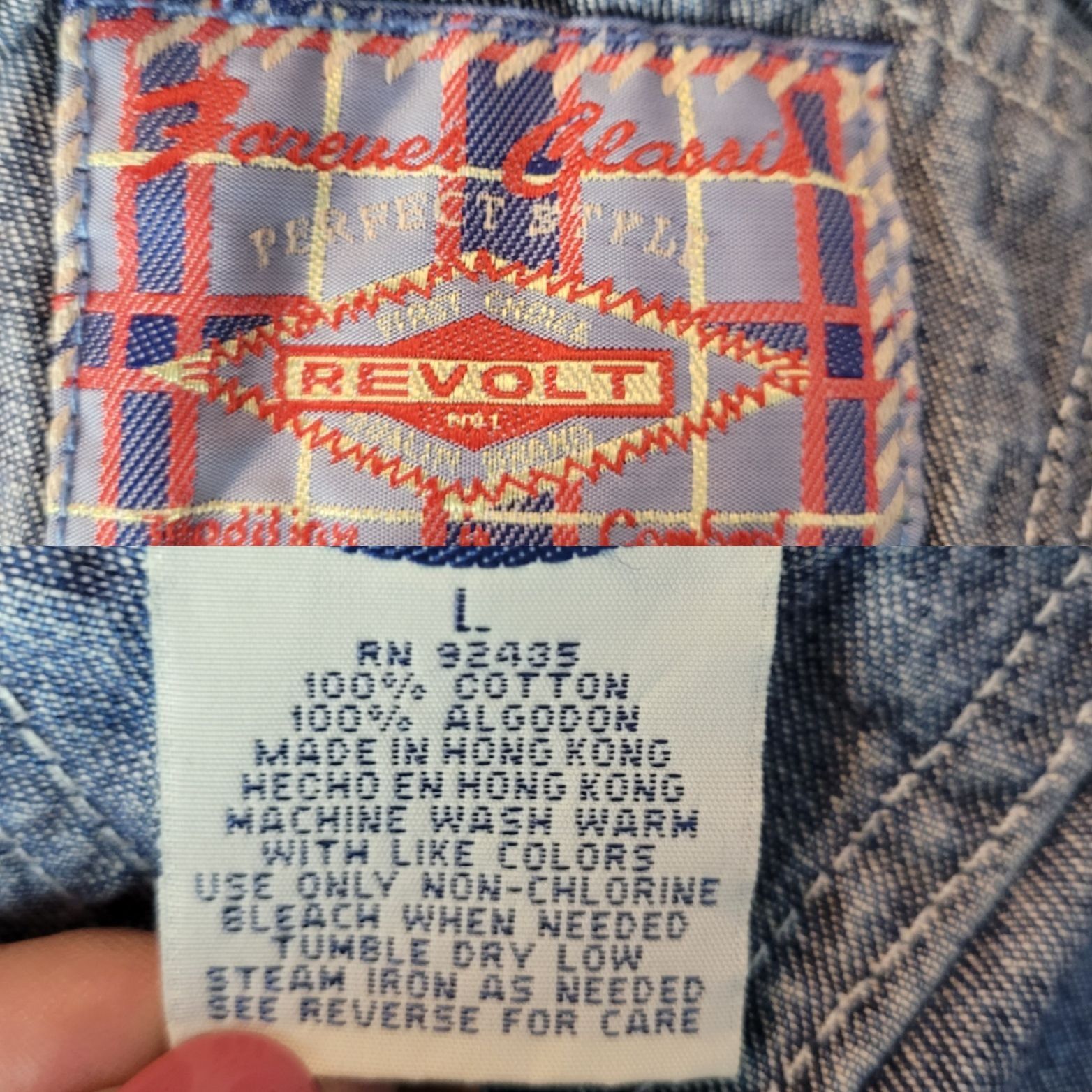 Vintage Vtg 80s Revolt Denim Overalls Sz L Cotton Racing Stripe Pock Size 34" / US 12 / IT 48 - 3 Thumbnail
