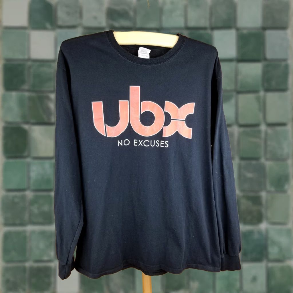 Vintage VINTAGE 90' UBX NO EXCUSES WORKOUT TRANING GYM LONG SLEEVE T-SHIRT XL BLACK Mens T-Shirt Size US XL / EU 56 / 4 - 1 Thumbnail