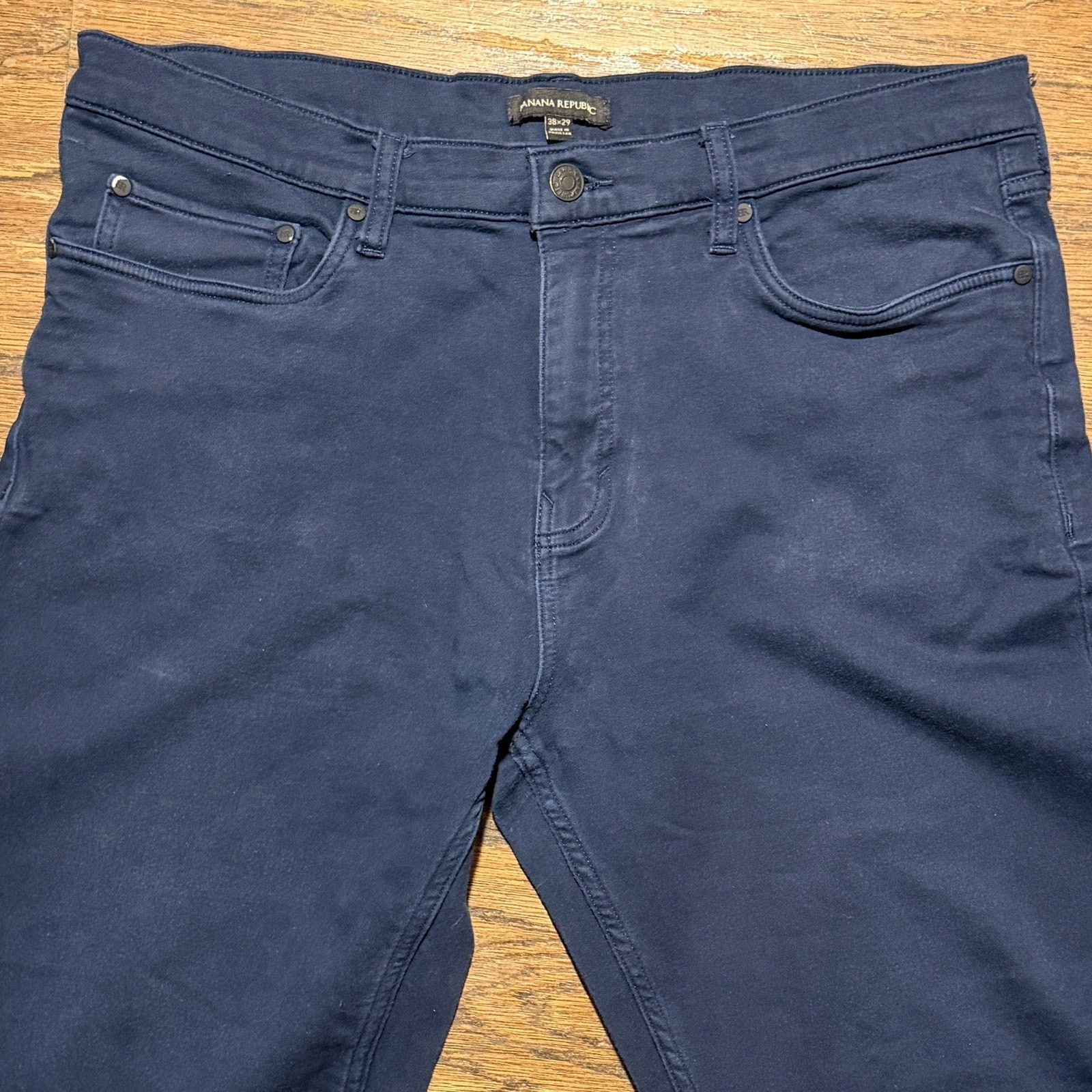 Banana Republic Banana Republic 38x29 Navy Jeans Style Pants Slim Straight Size US 38 / EU 54 - 6 Thumbnail