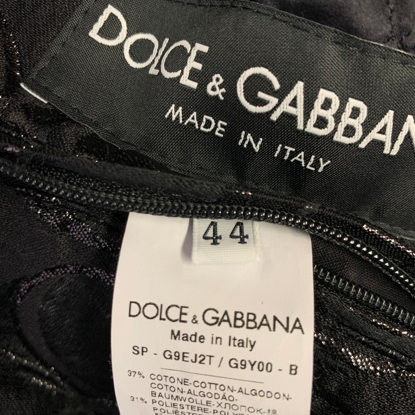 Dolce & Gabbana Size 34 Black Silver Circles Cotton Blend Bomber Jacket Size US M / EU 48-50 / 2 - 6 Thumbnail