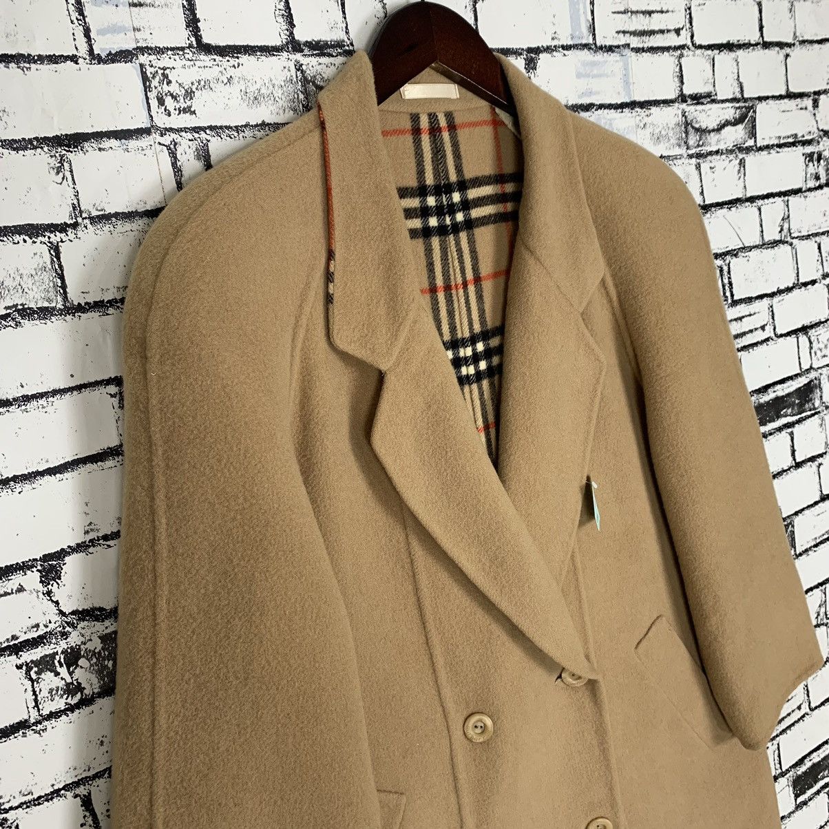 Burberry × Vintage Luxury Brand Burberry Nova Check Long Pea Coat Jacket Size M / US 6-8 / IT 42-44 - 4 Thumbnail