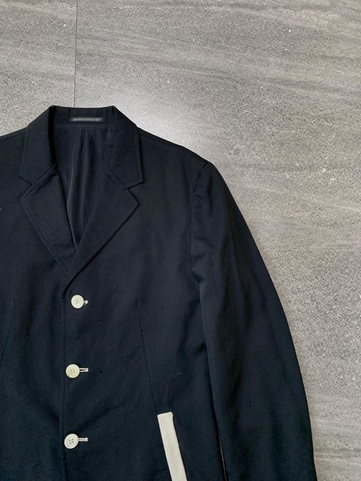 Yohji Yamamoto FREE TAX! SAMPLE Wool Contrast Blazer Jacket Size 48R - 3 Thumbnail