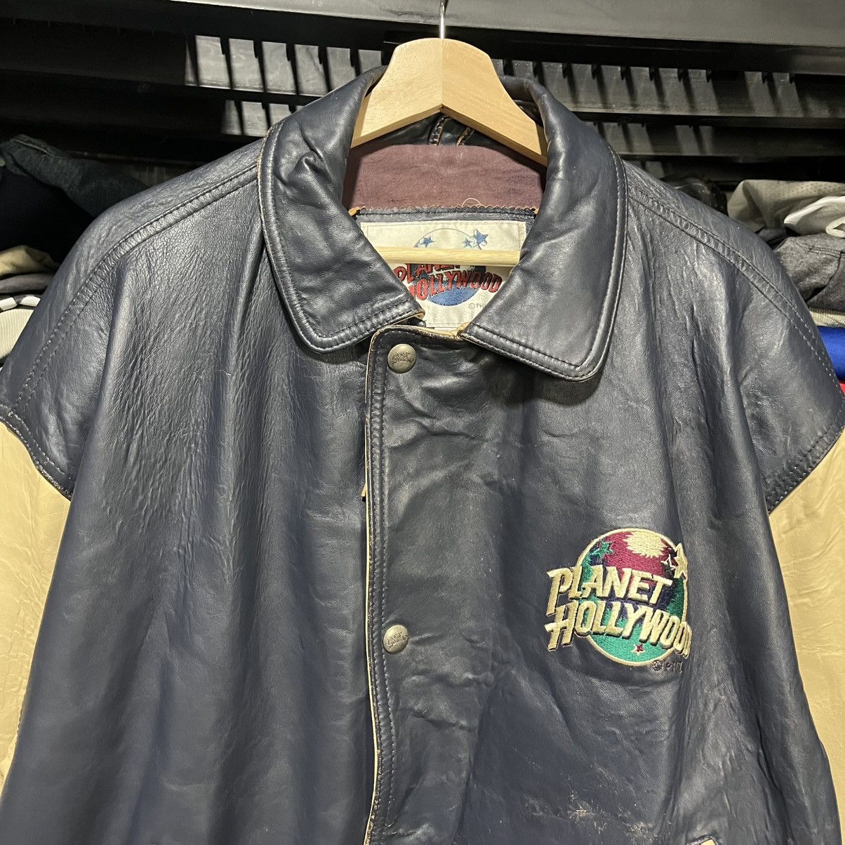 Planet Hollywood Vintage 90s Planet Hollywood California Leather Jacket XL Size US XL / EU 56 / 4 - 4 Thumbnail