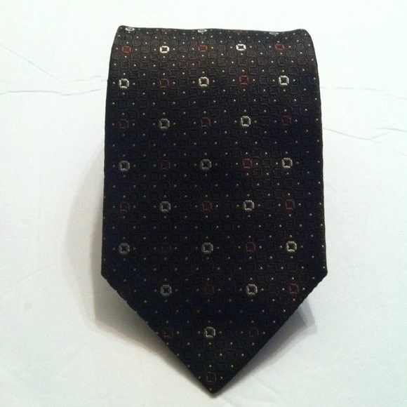 GIORGIO FERRI MEN'S NEW BROWN 100%SILK TIE WIDTH: 3 3/4