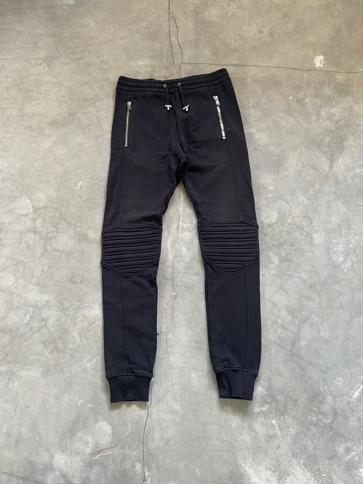 Balmain Balmain Biker Embossed Sweatpants Black Size US 30 / EU 46 - 1 Thumbnail