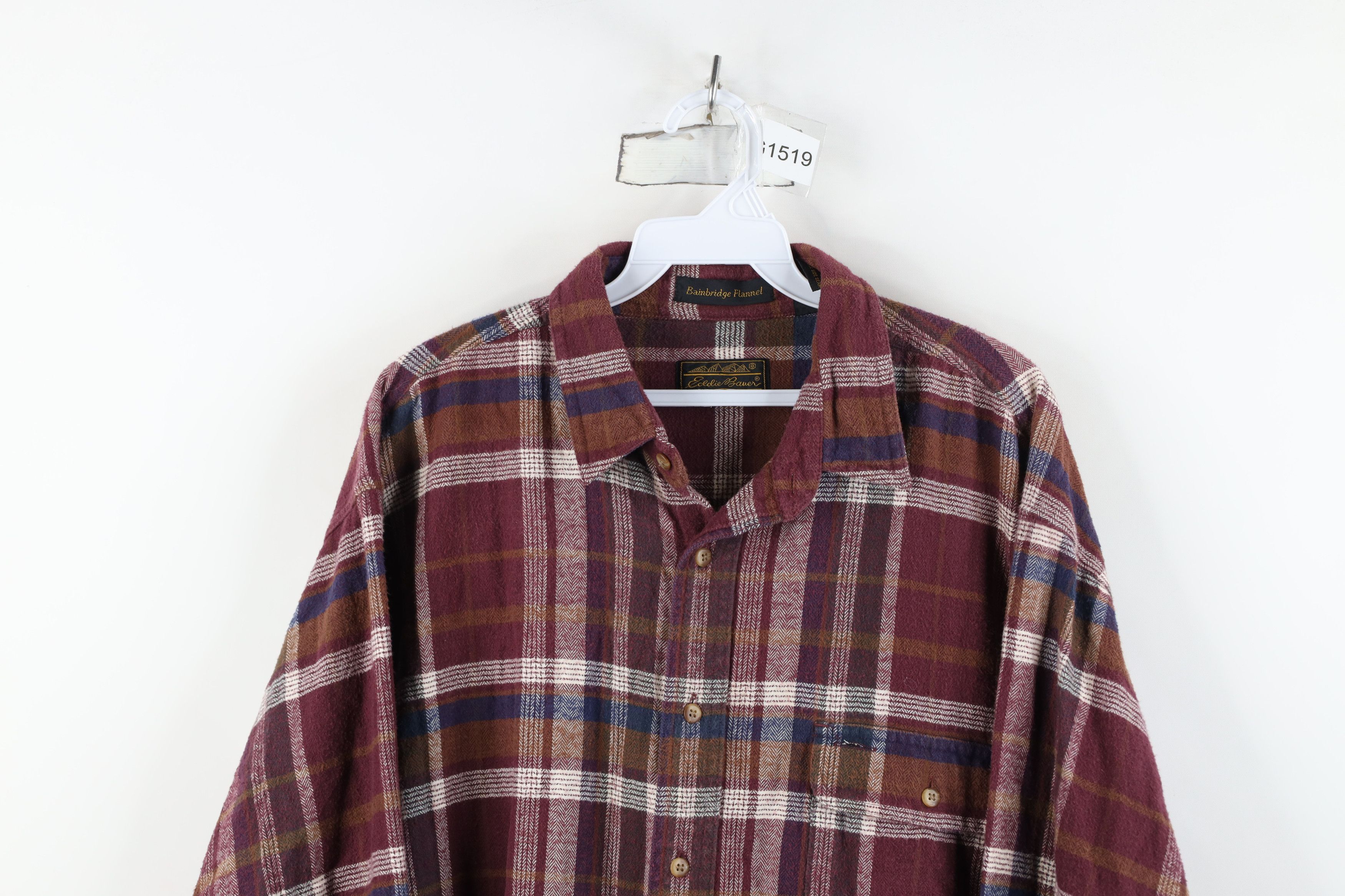 Eddie Bauer Vintage 90s Eddie Bauer Bainbridge Collared Button Shirt Size US XL / EU 56 / 4 - 2 Thumbnail