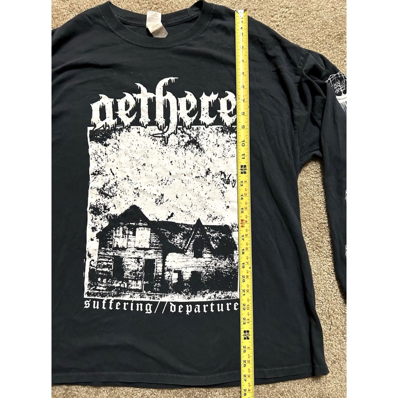 Vintage Aethere Realm Heavy Metal Band Long Sleeve Mens T Shirt XL Black Size US XL / EU 56 / 4 - 7 Thumbnail