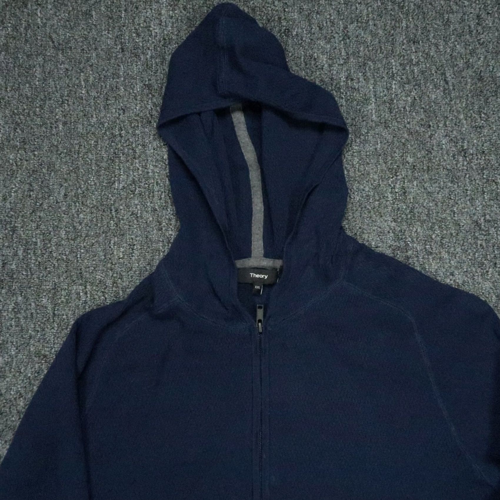 Theory Theory Hoodie Mens Large Blue Full Zip Pockets Hooded Shirt Sweater Knit Cotton Slim Regular Brand: Theory, Men, Blues Size US L / EU 52-54 / 3 - 2 Thumbnail
