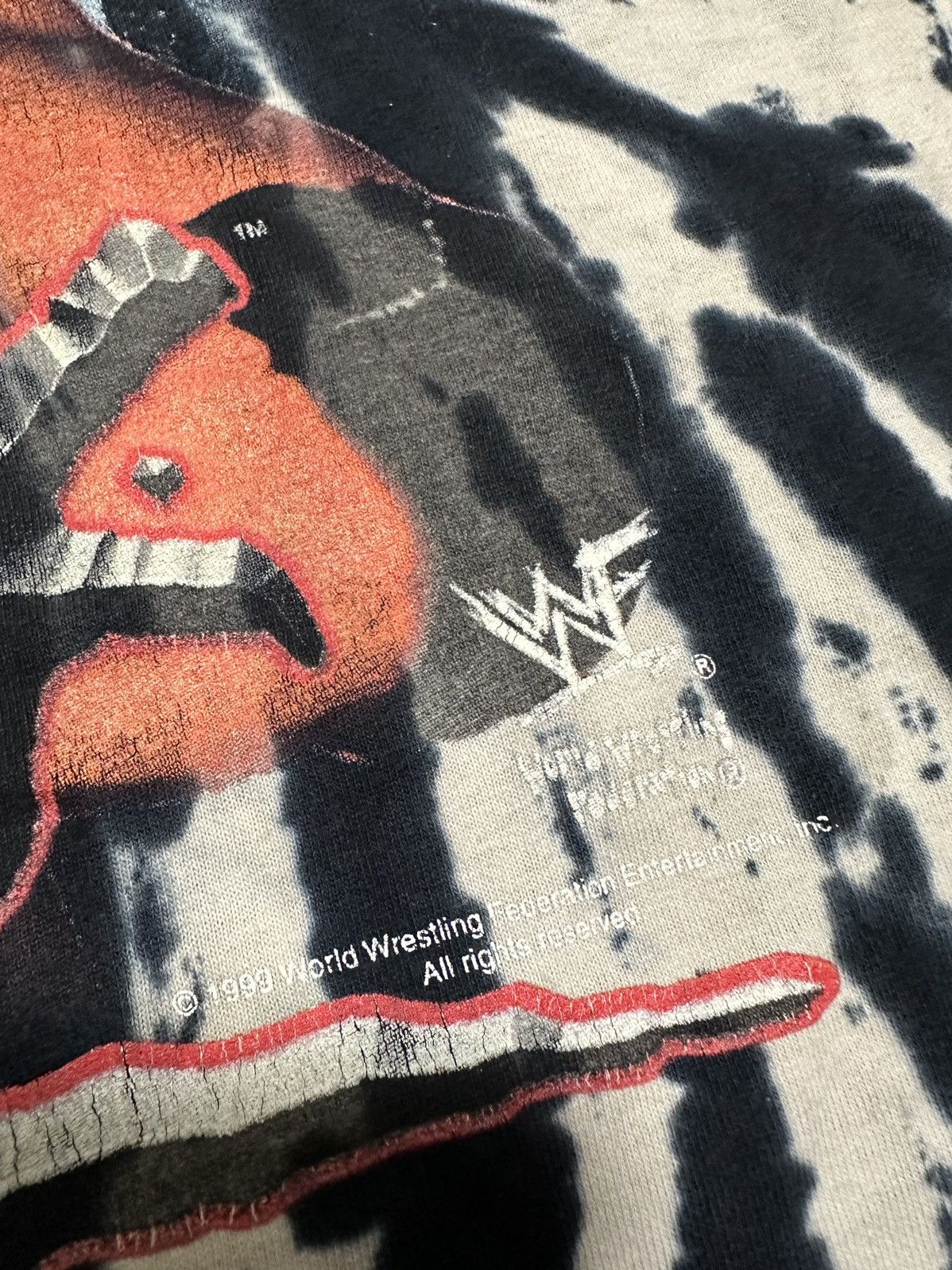 Vintage × WWF 💥HOT ITEM💥 VINTAGE 1999s WF THE ROCK TYE DYE Size US L / EU 52-54 / 3 - 9 Thumbnail