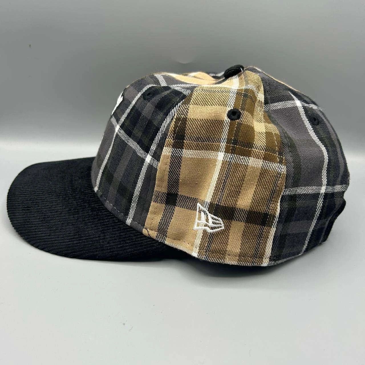 New Era Cleveland Indians Guardians Hat Men Plaid Corduroy StrapBack Size ONE SIZE - 7 Thumbnail