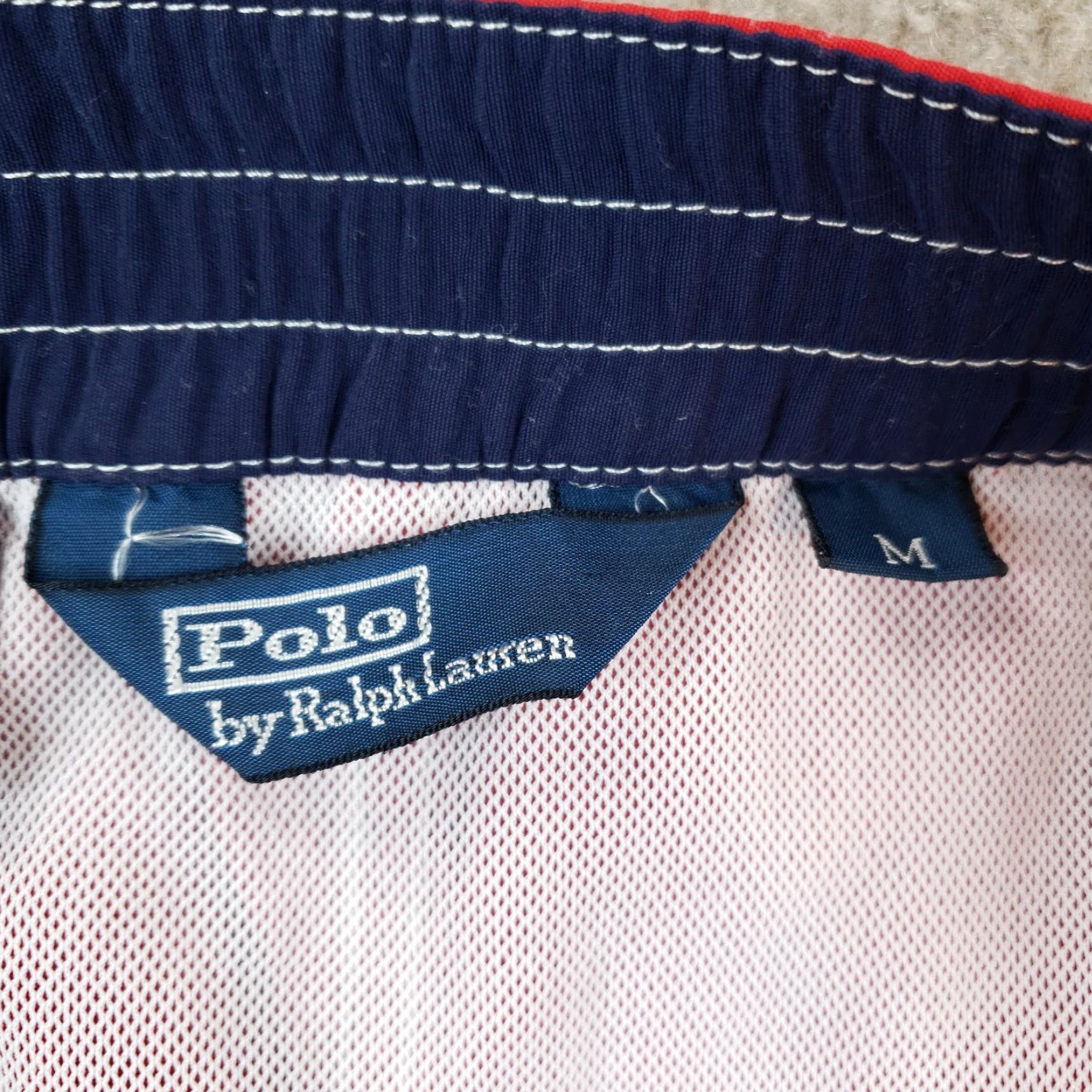Polo Ralph Lauren VINTAGE Polo Ralph Lauren Board Shorts Mens Large Red Nylon Mesh Lined Drawstring Pockets Swimwear Size US L / EU 52-54 / 3 - 7 Thumbnail