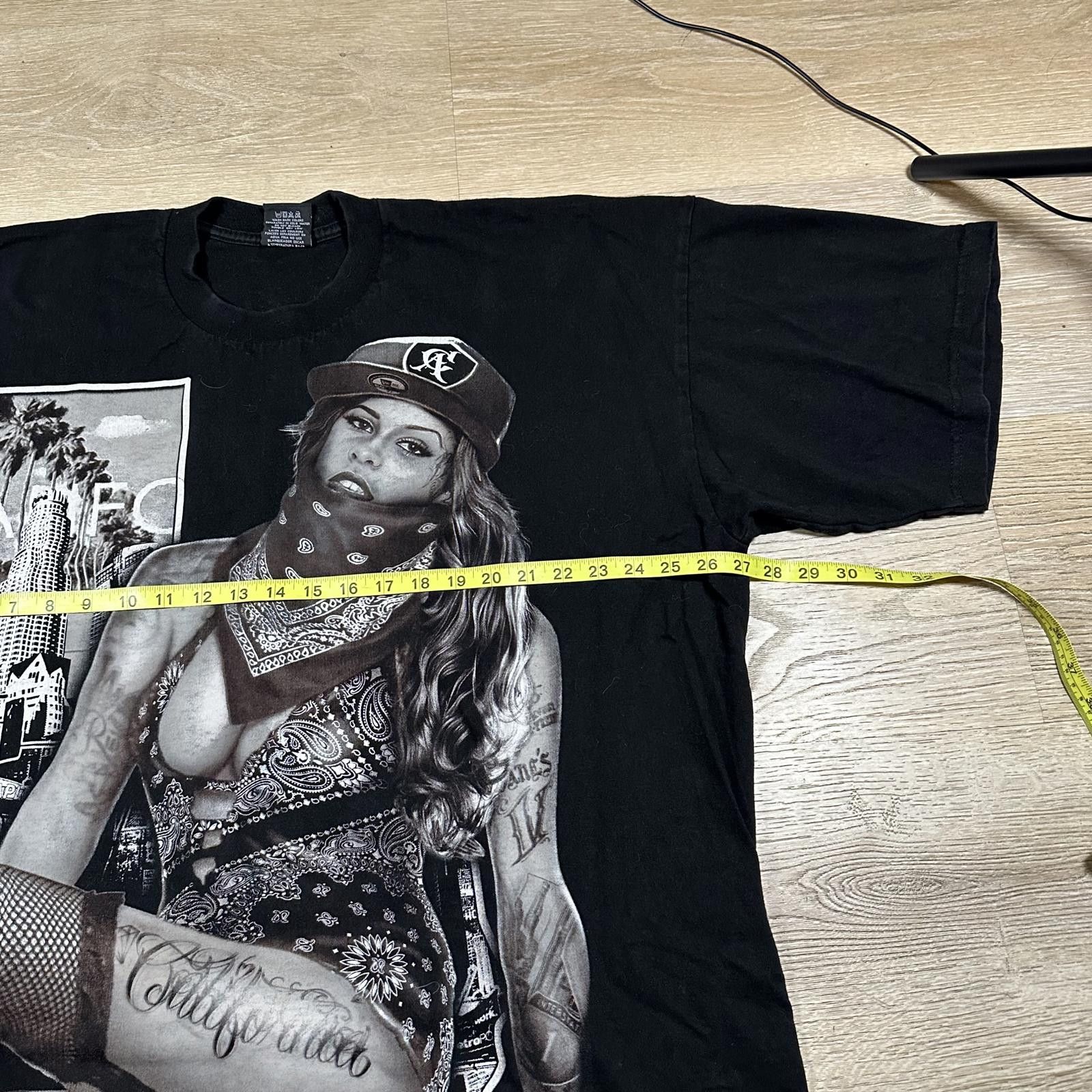 Other Pro Tag T-shirt Black Graphic Print Fishnet Tattoo Cali Girl Size US XXL / EU 58 / 5 - 6 Thumbnail
