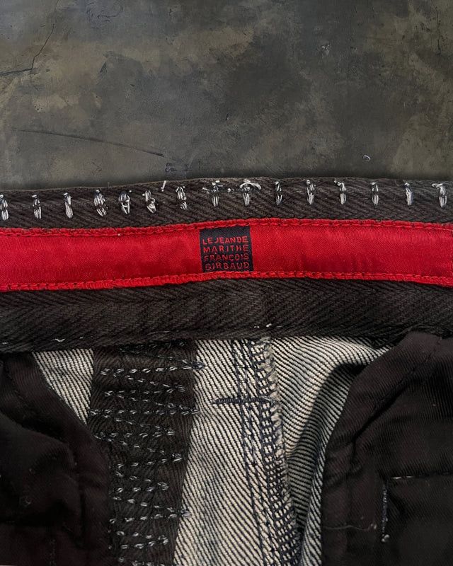 Marithe + Francois Girbaud MARITHÉ FRANÇOIS GIRBAUD BIKER STITCHED DENIM Size US 35 - 7 Thumbnail