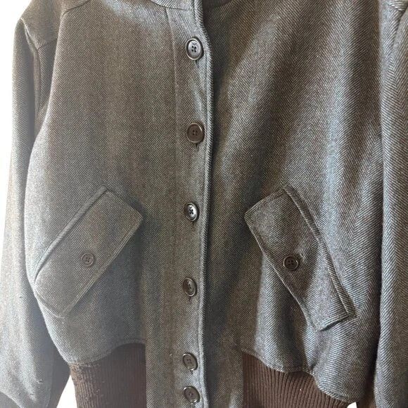 Faconnable Faconnable Wool Bomber Jacket Herringbone Mens L Size US L / EU 52-54 / 3 - 3 Thumbnail