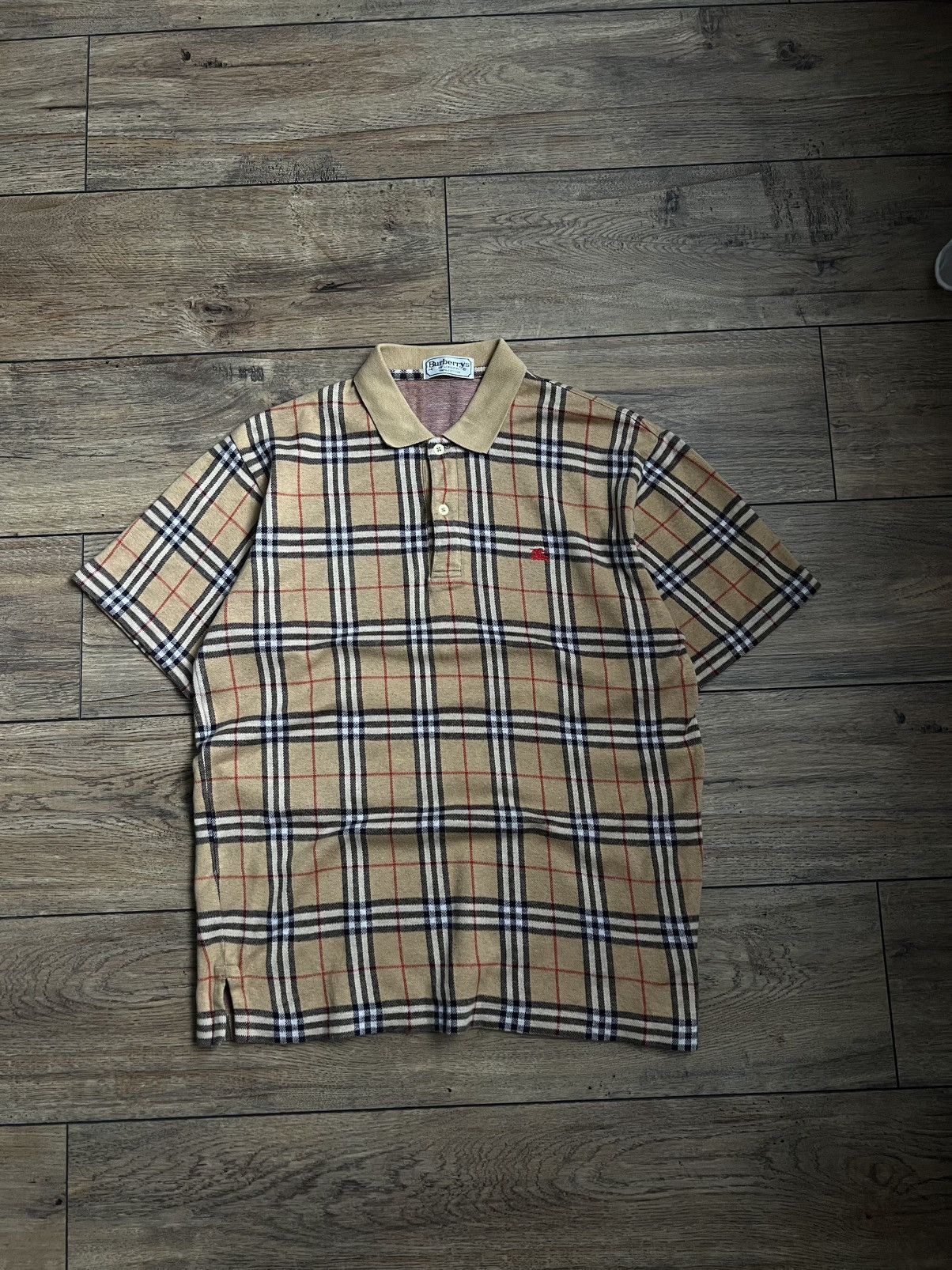 Vintage Burberrys Of London Nova Check Polo Shirt