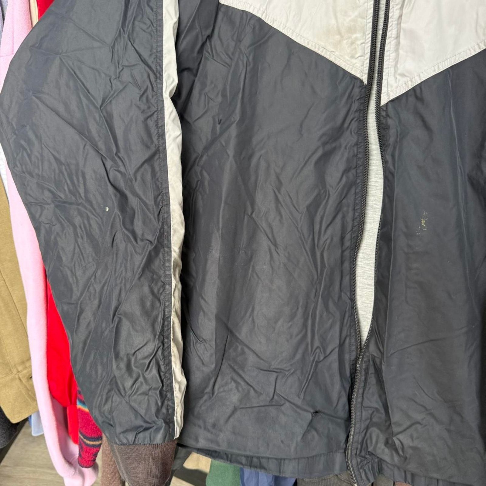 Nike Vintage Y2K Nike Track Jacket Distressed Grey Size US XL / EU 56 / 4 - 4 Thumbnail