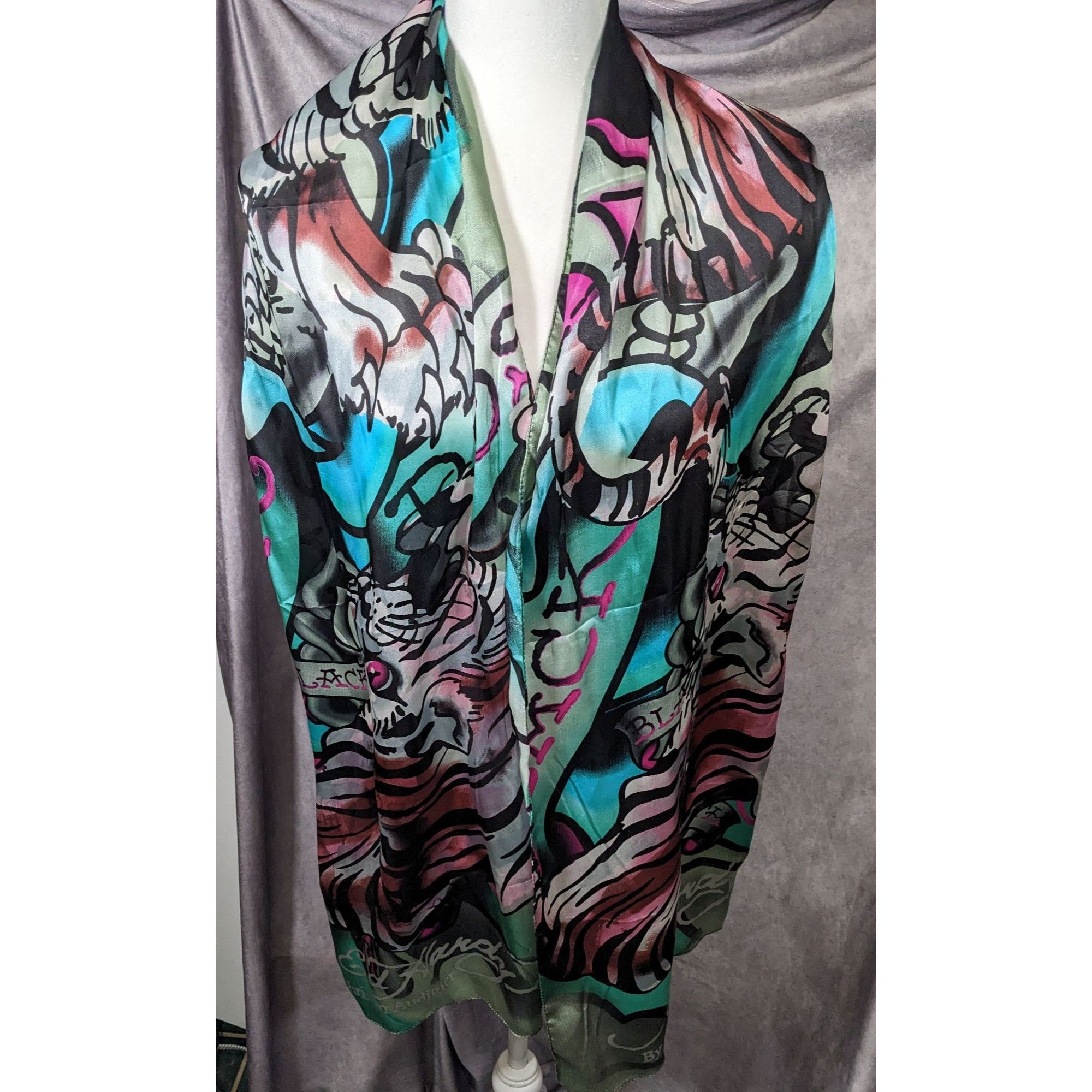 Christian Audigier × Ed Hardy Ed Hardy X Christian Audigier Tiger Scarf Size ONE SIZE - 6 Thumbnail