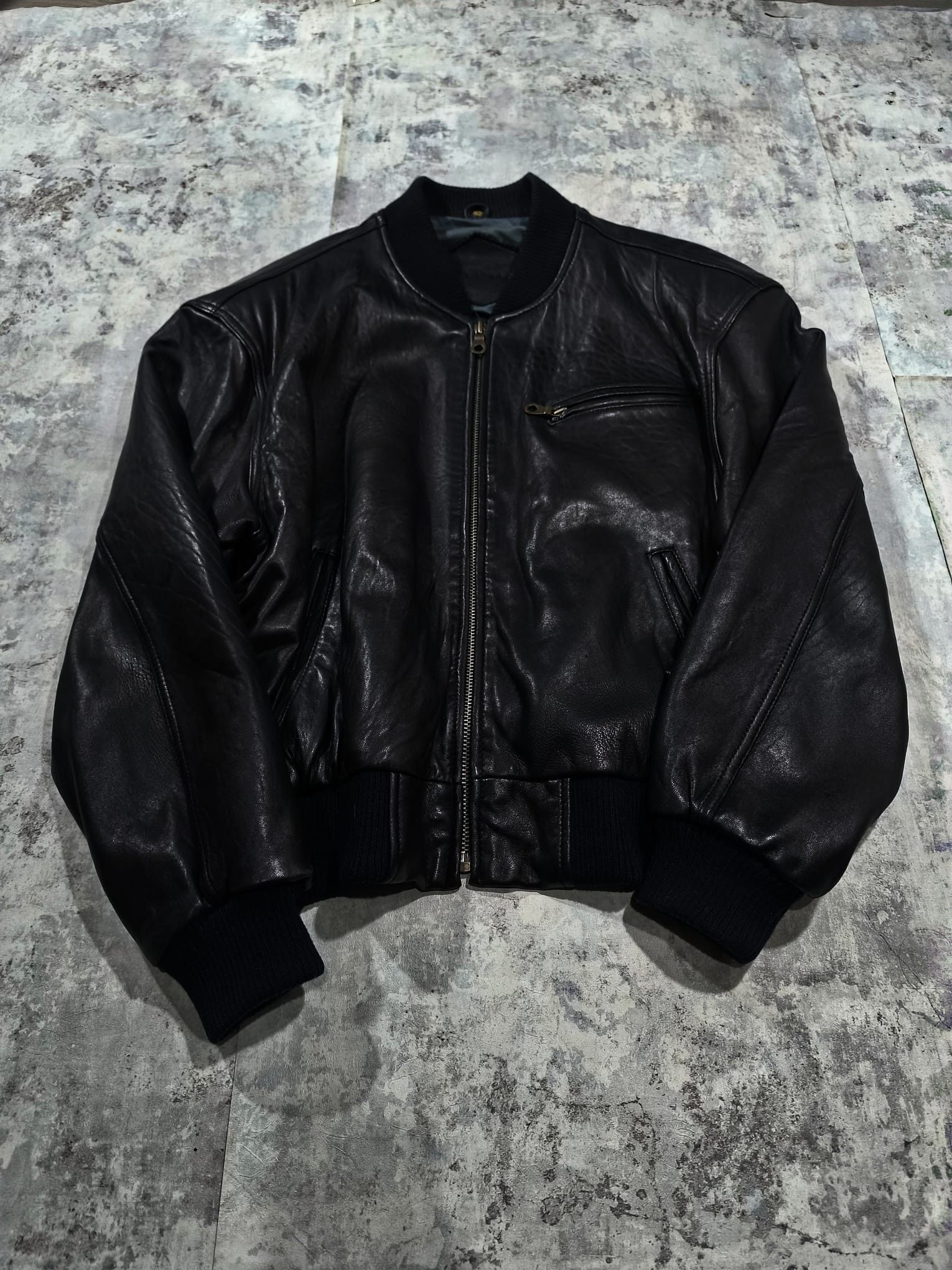 Genuine Leather 80s vtg leather bomber balenciaga demna gvsalia Size US XL / EU 56 / 4 - 2 Thumbnail