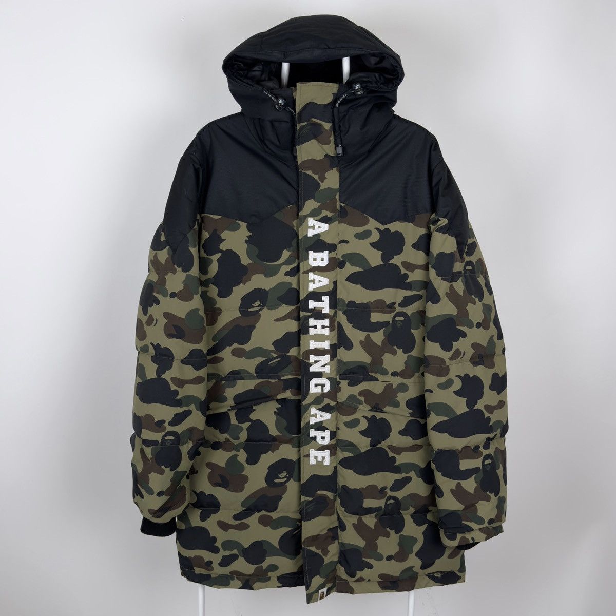 Bape Bape 1st Camo Long Down Snowboard Jacket Green 2018 Size US L / EU 52-54 / 3 - 3 Thumbnail
